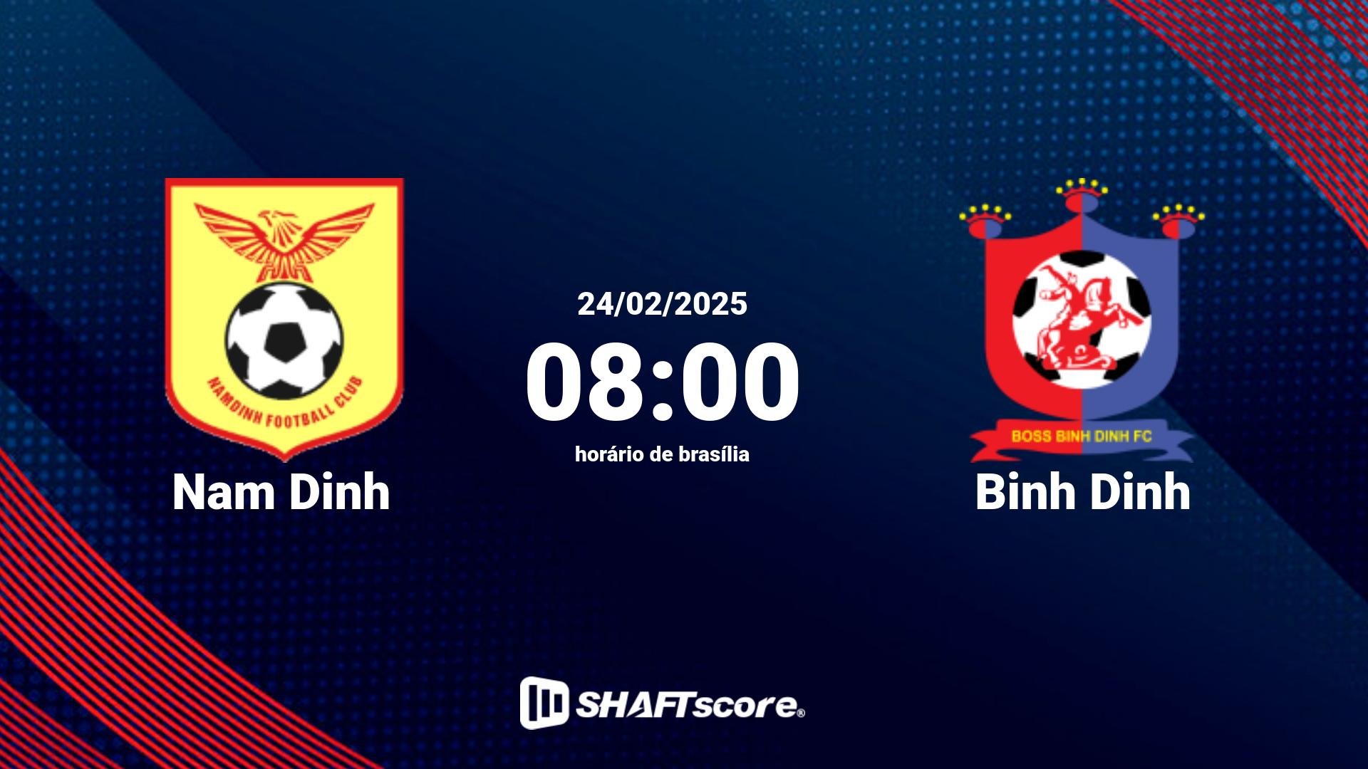 Estatísticas do jogo Nam Dinh vs Binh Dinh 24.02 08:00