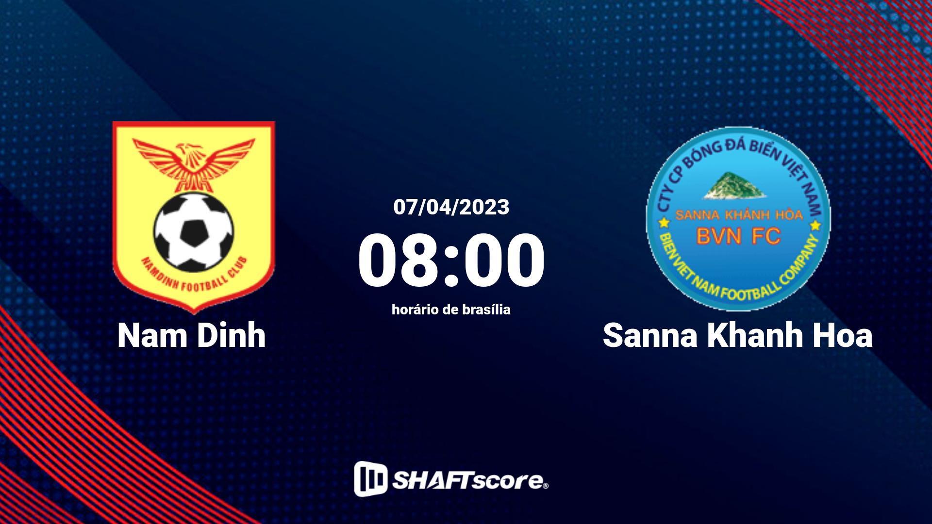 Estatísticas do jogo Nam Dinh vs Sanna Khanh Hoa 07.04 08:00