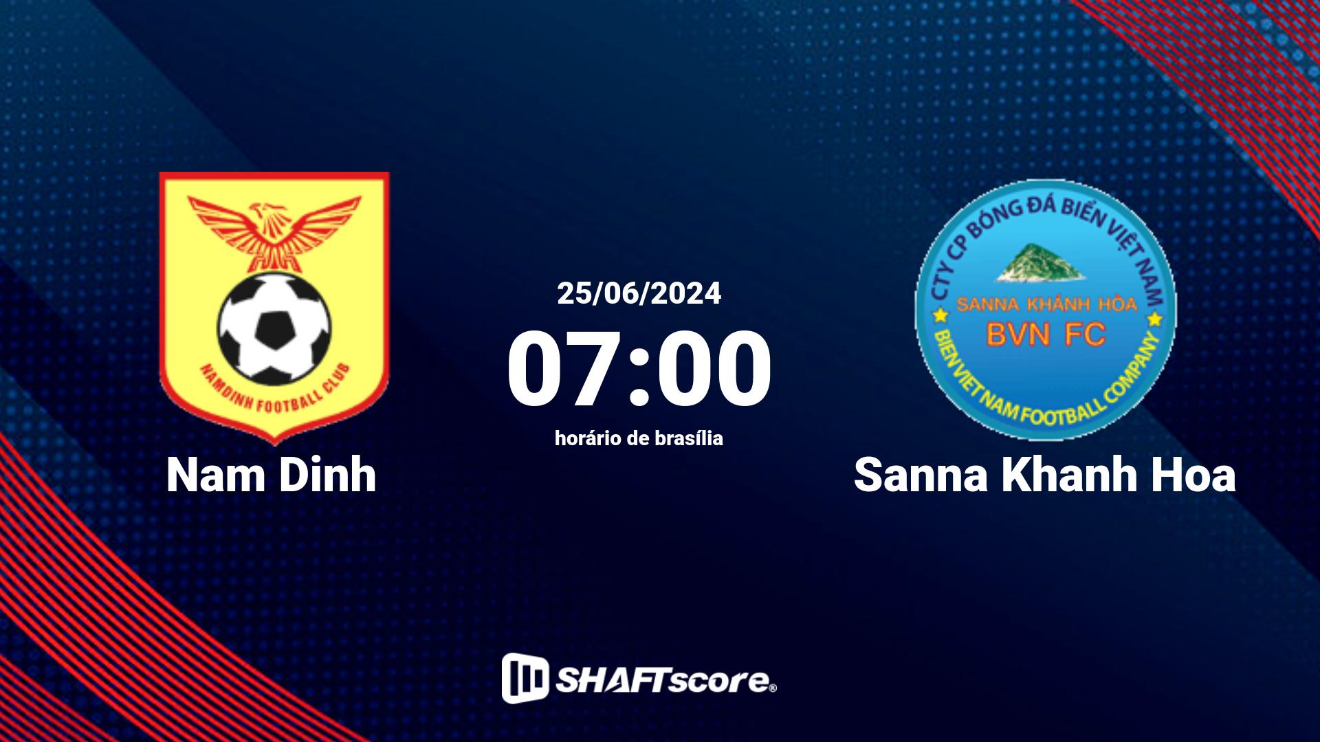 Estatísticas do jogo Nam Dinh vs Sanna Khanh Hoa 25.06 07:00