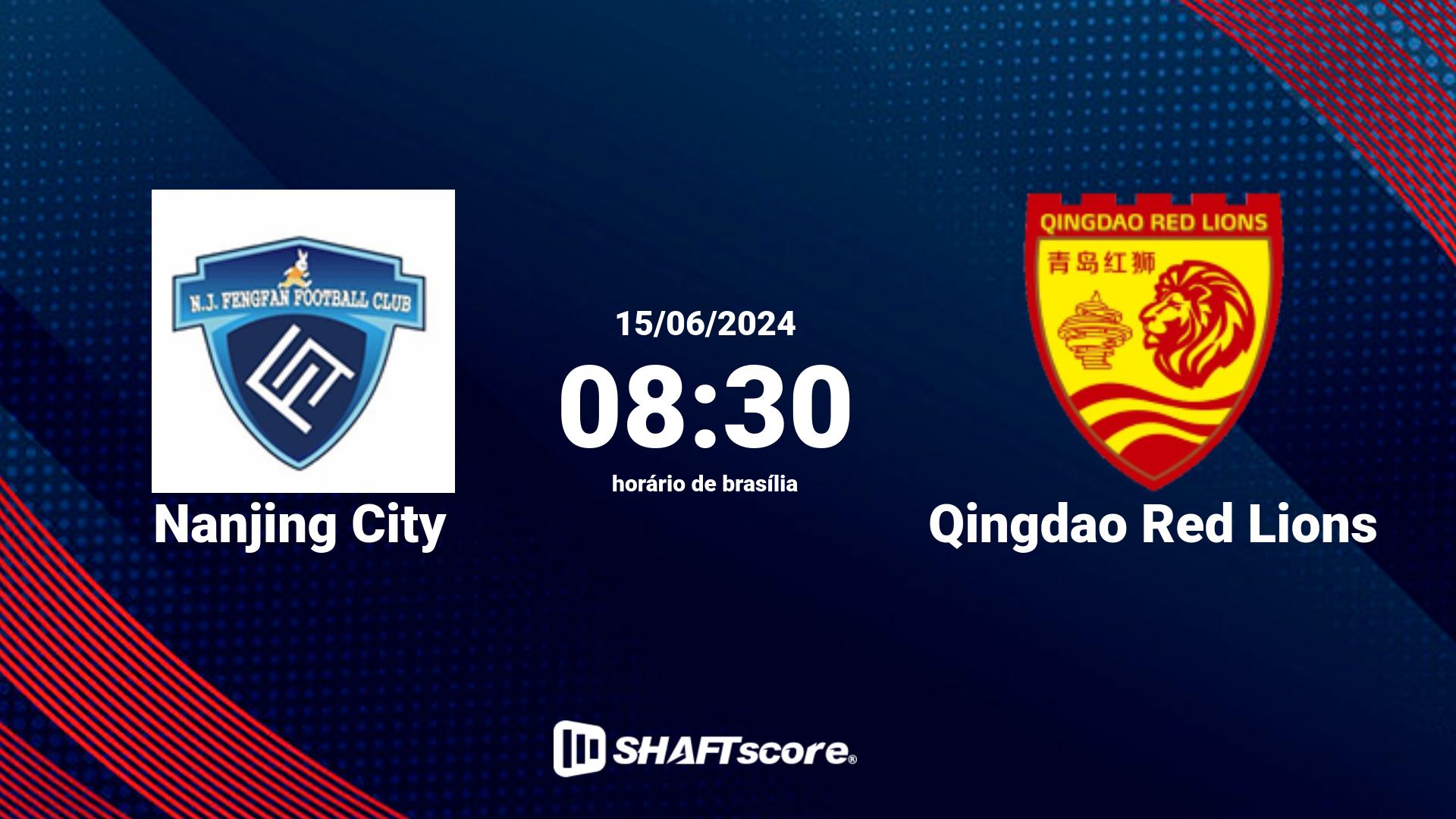 Estatísticas do jogo Nanjing City vs Qingdao Red Lions 15.06 08:30