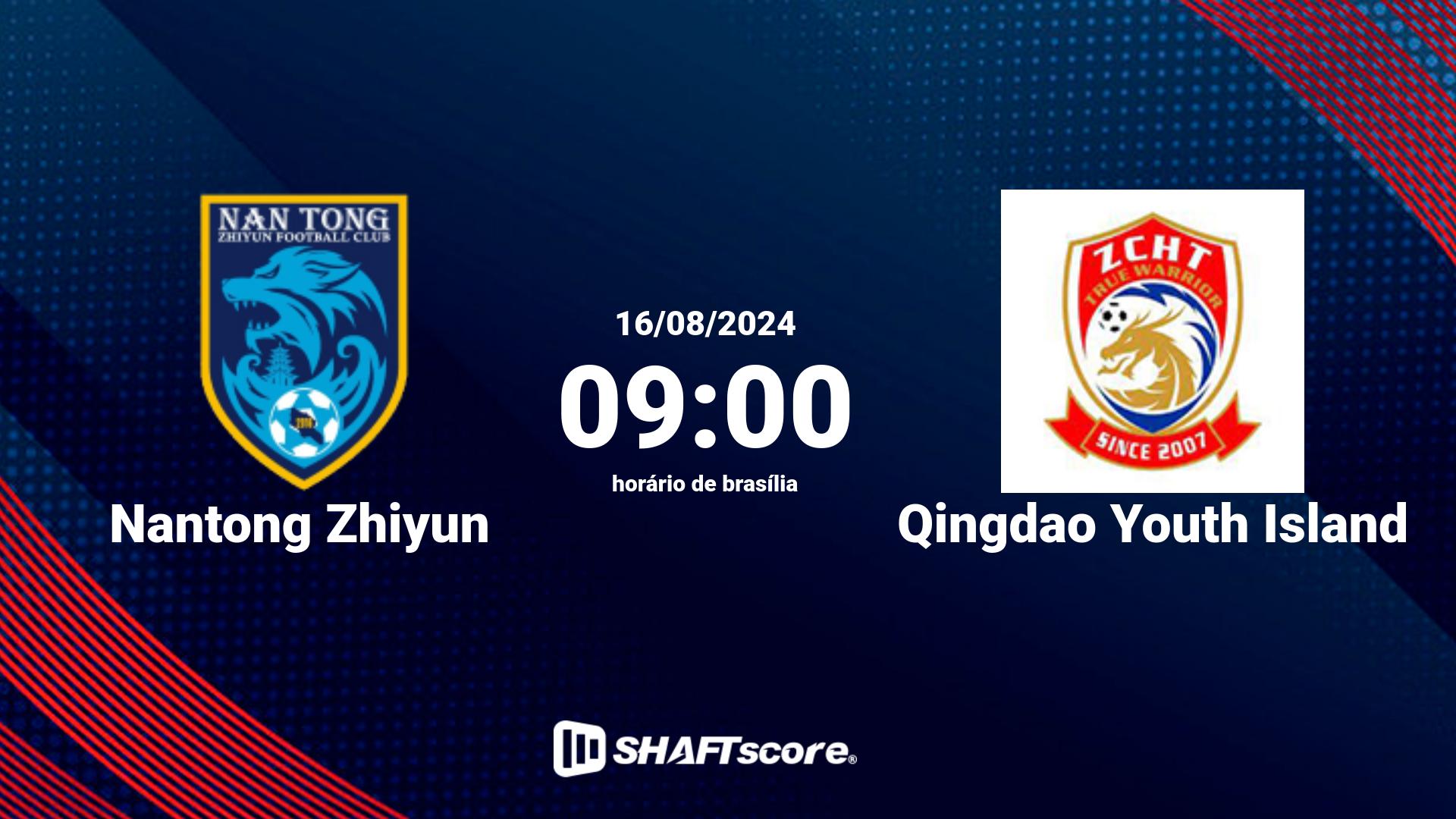 Estatísticas do jogo Nantong Zhiyun vs Qingdao Youth Island 16.08 09:00