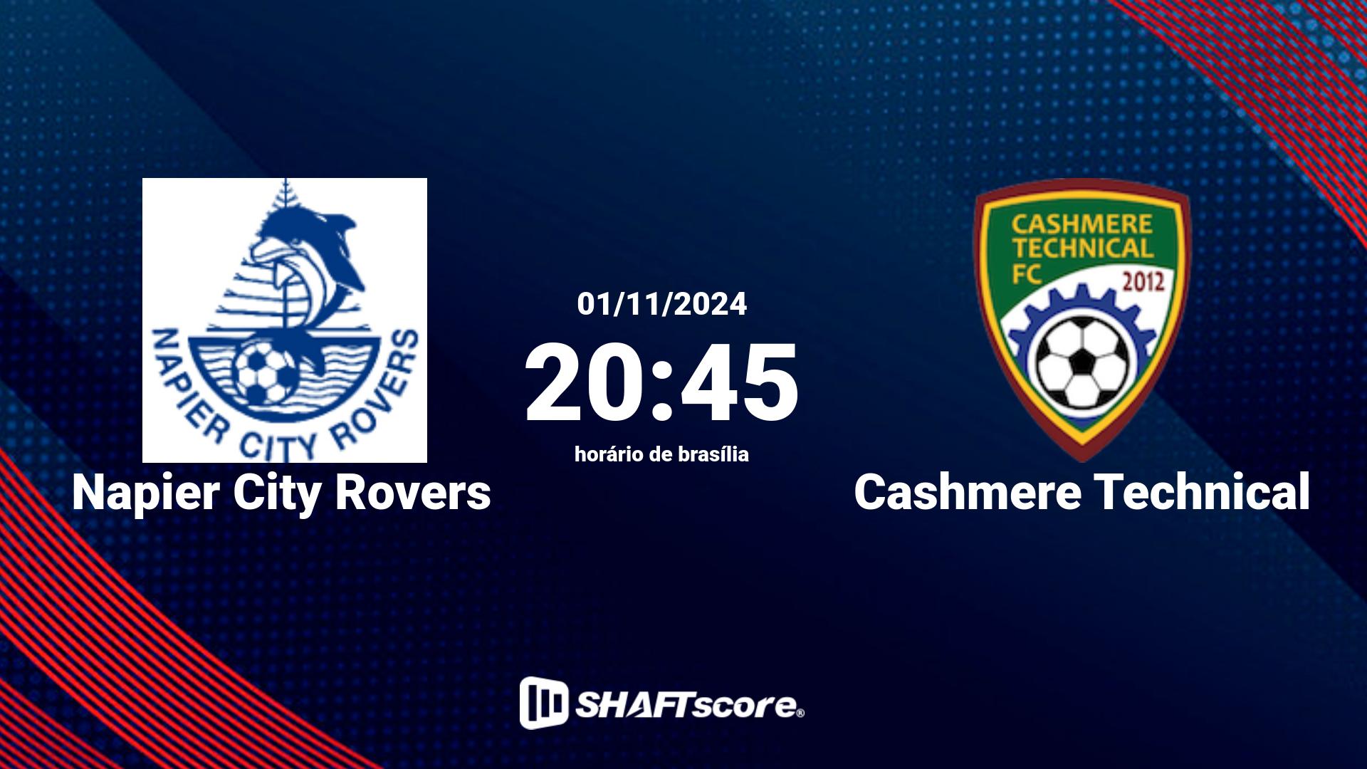 Estatísticas do jogo Napier City Rovers vs Cashmere Technical 01.11 20:45