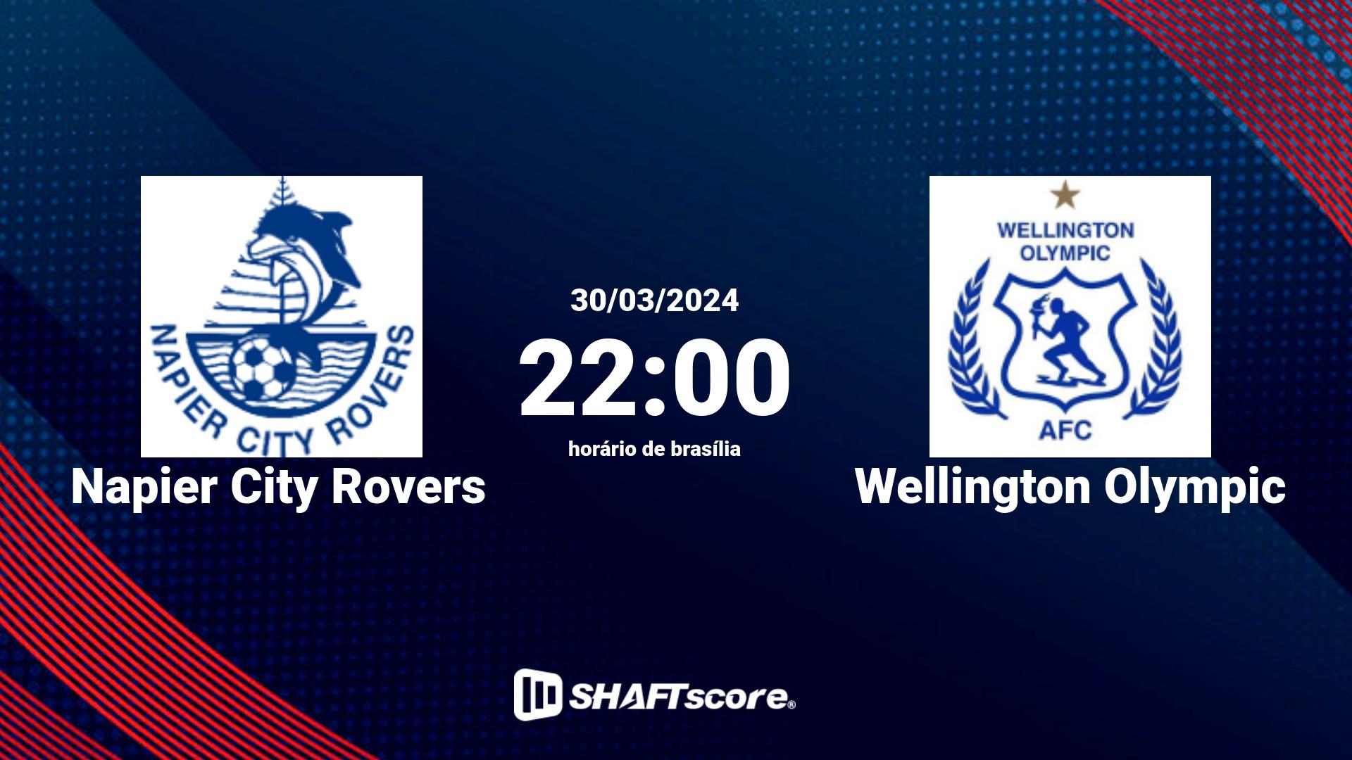 Estatísticas do jogo Napier City Rovers vs Wellington Olympic 30.03 22:00