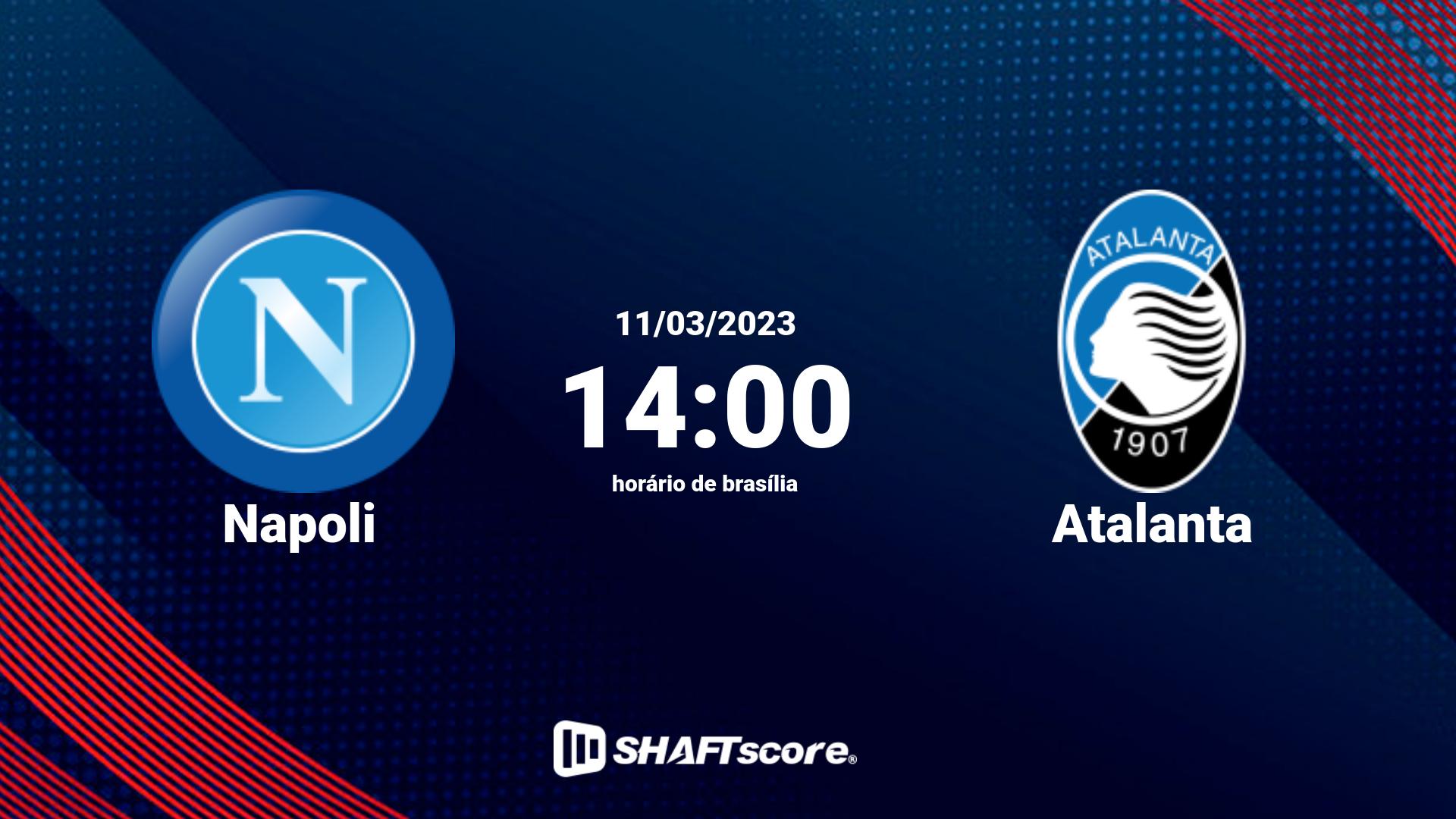 Estatísticas do jogo Napoli vs Atalanta 11.03 14:00