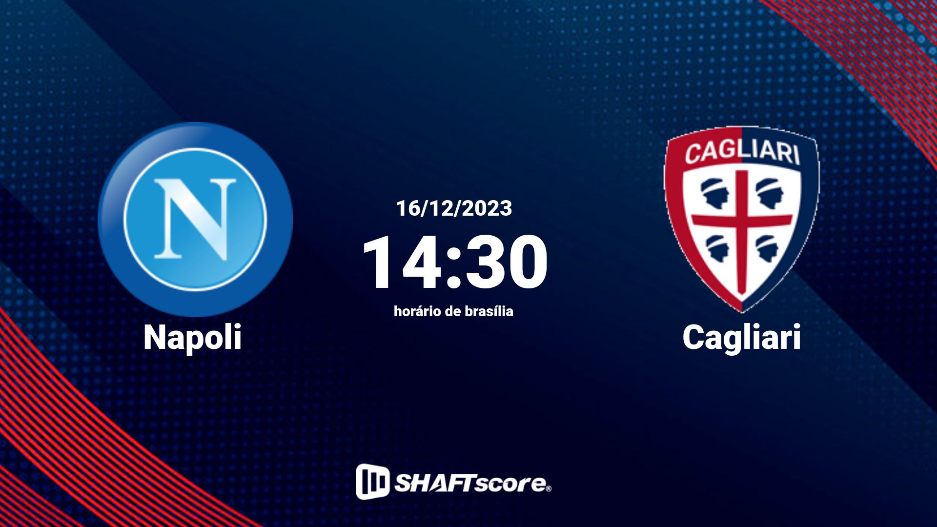 Estatísticas do jogo Napoli vs Cagliari 16.12 14:30