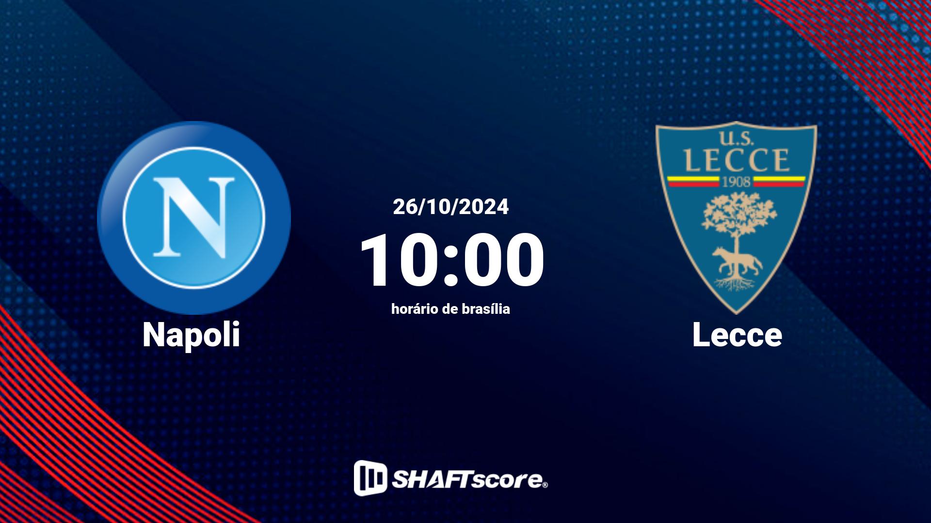 Estatísticas do jogo Napoli vs Lecce 26.10 10:00