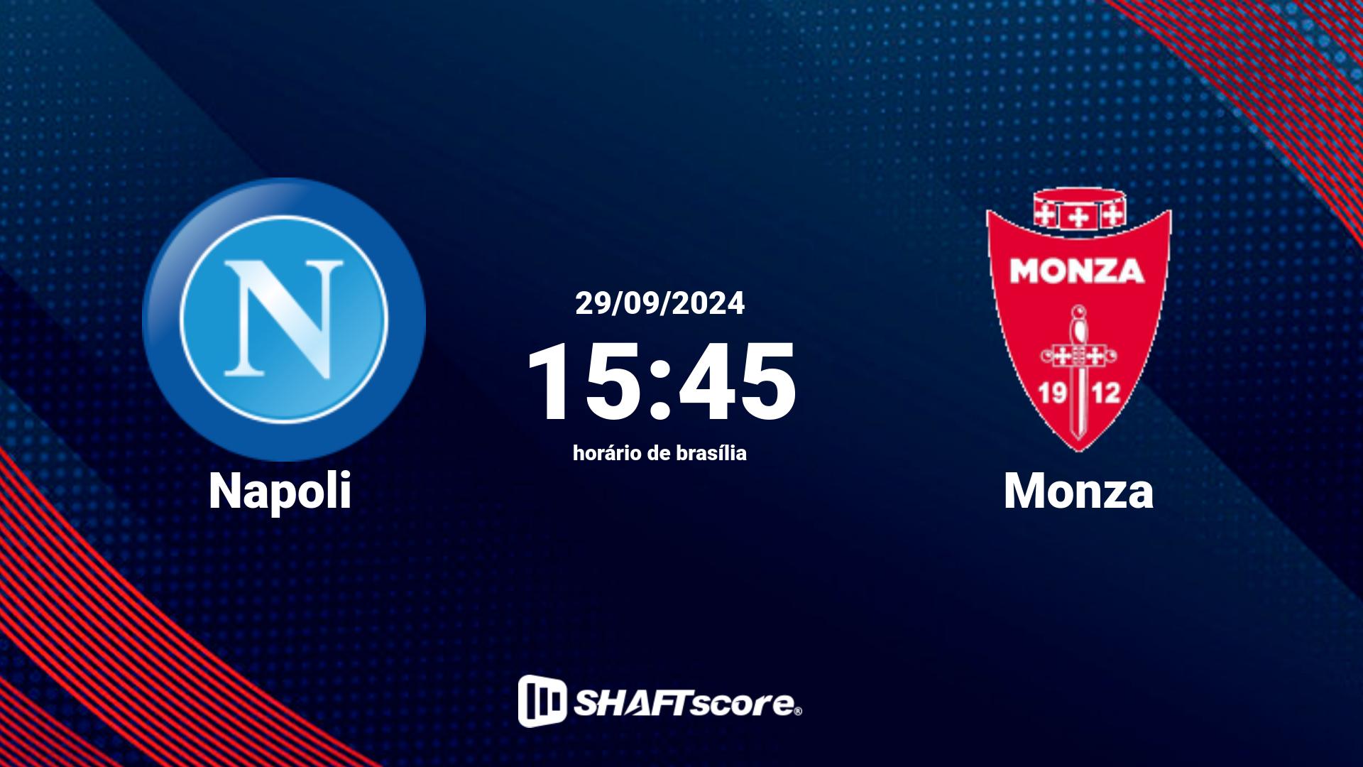 Estatísticas do jogo Napoli vs Monza 29.09 15:45