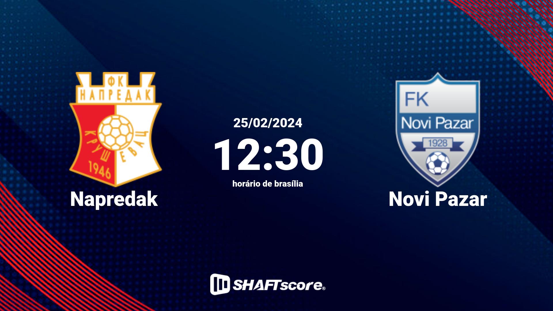 Estatísticas do jogo Napredak vs Novi Pazar 25.02 12:30