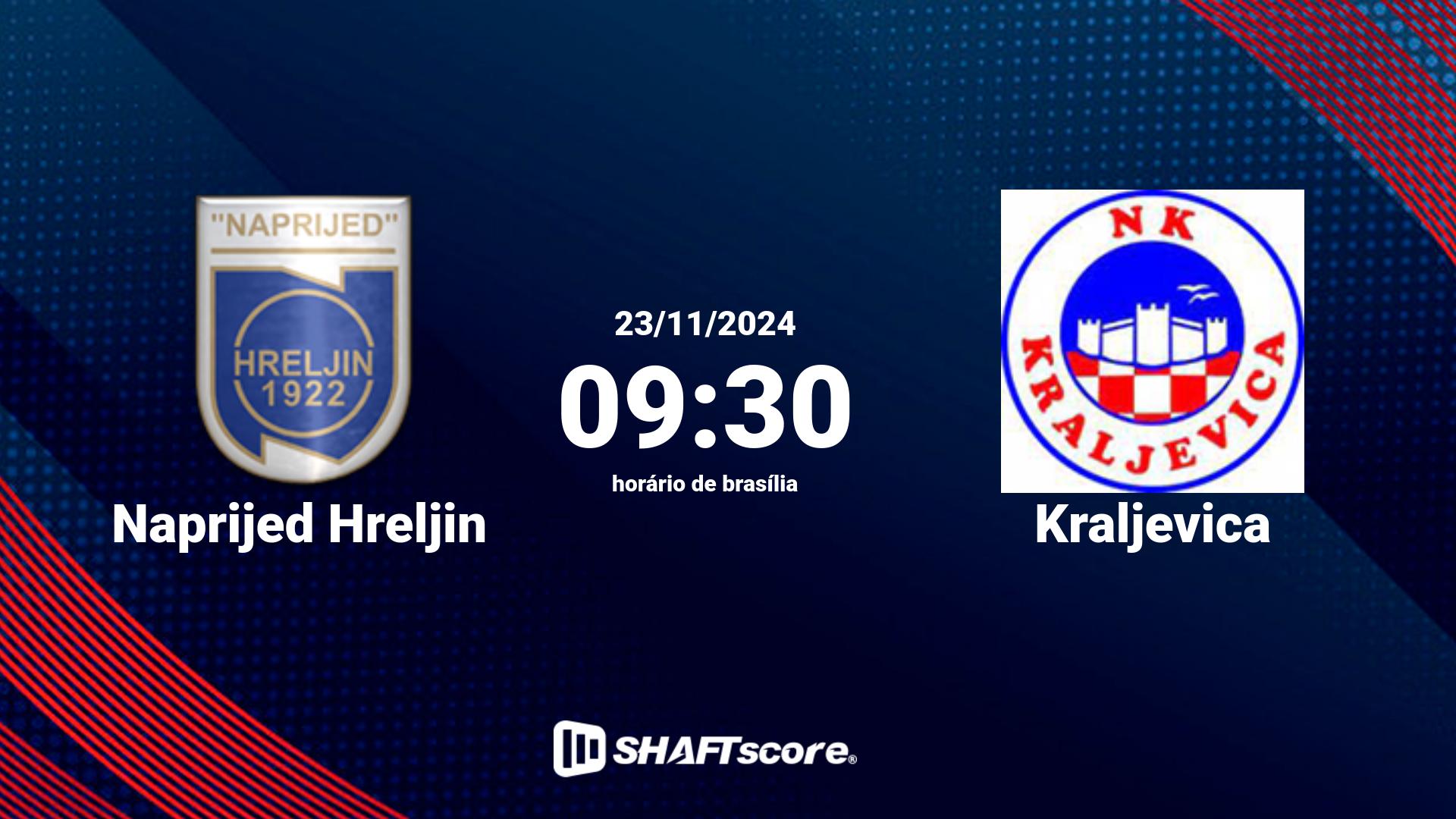 Estatísticas do jogo Naprijed Hreljin vs Kraljevica 23.11 09:30