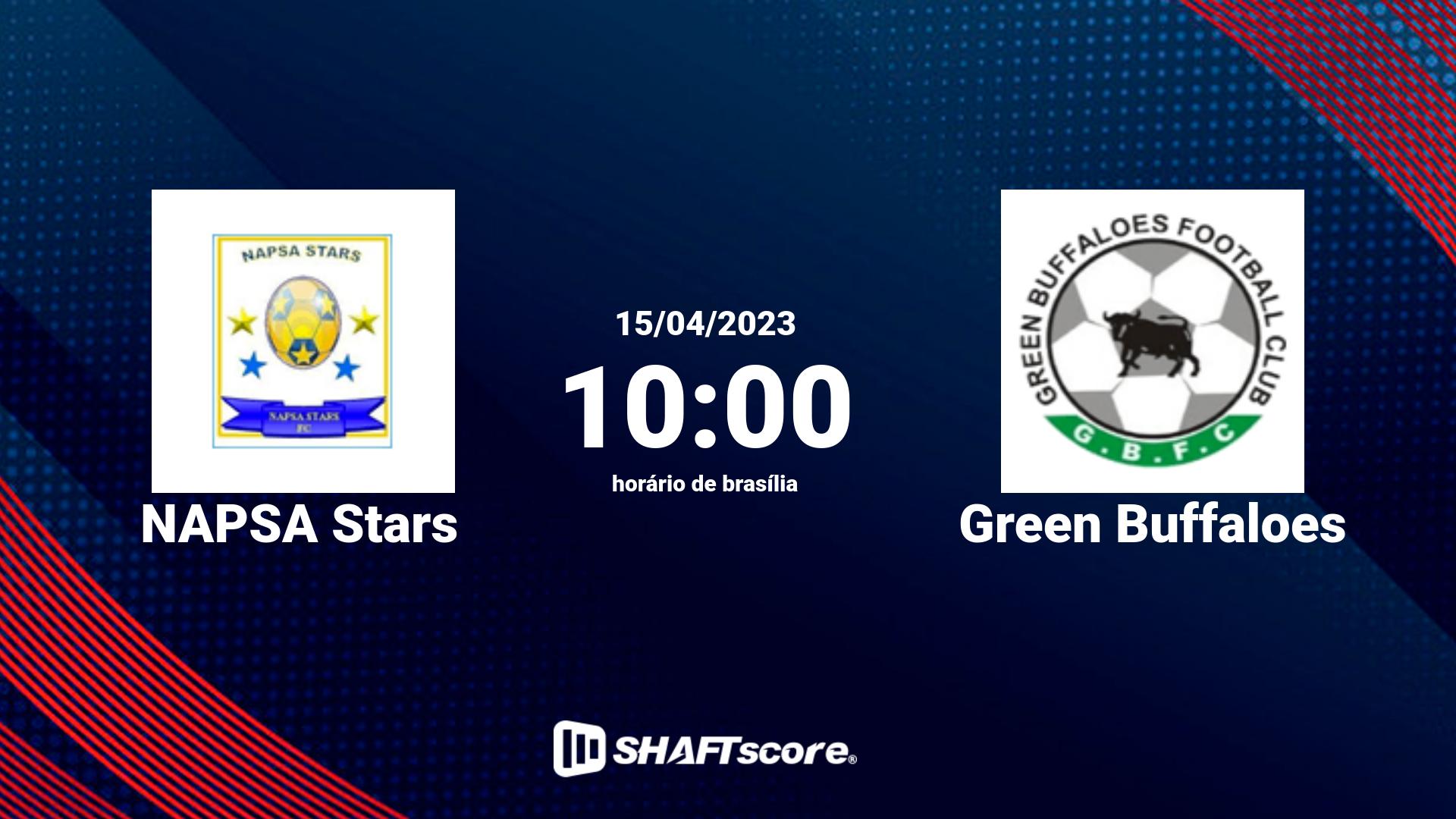 Estatísticas do jogo NAPSA Stars vs Green Buffaloes 15.04 10:00