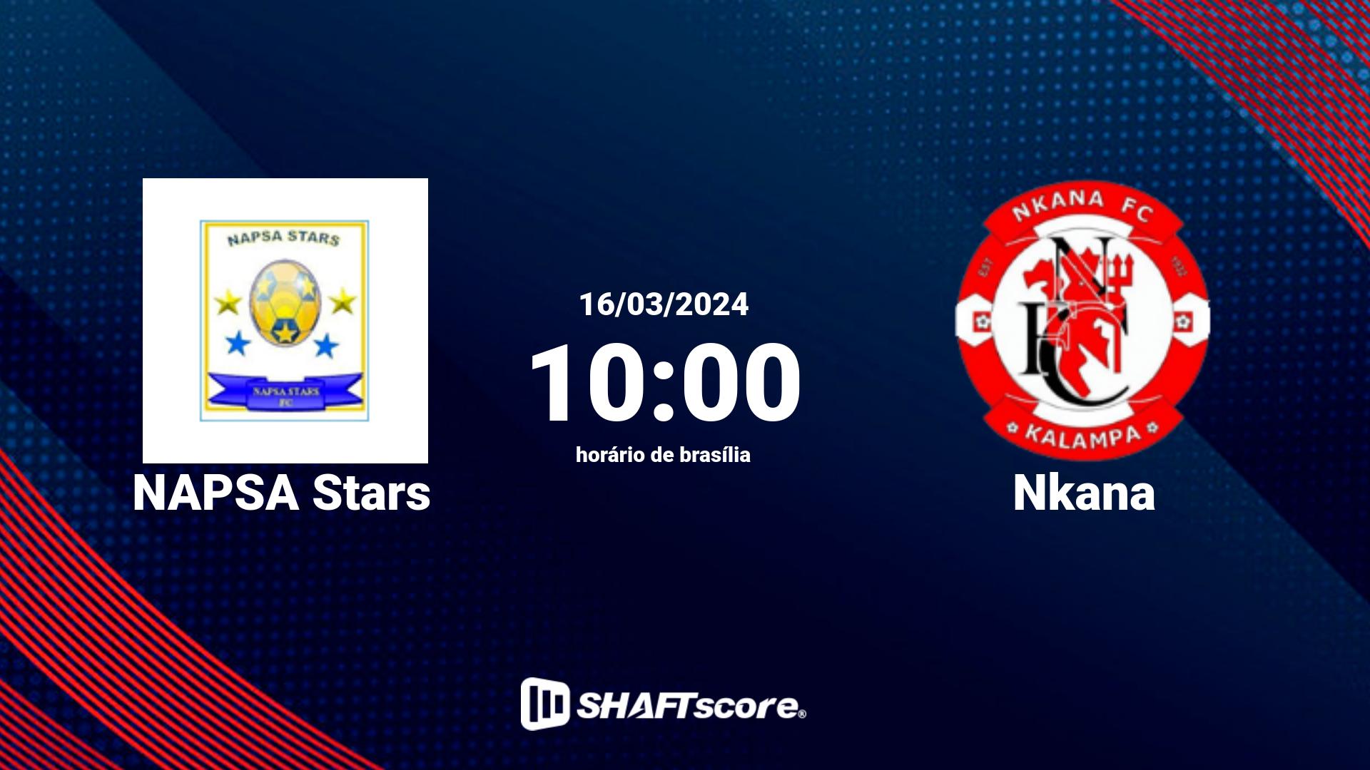 Estatísticas do jogo NAPSA Stars vs Nkana 16.03 10:00