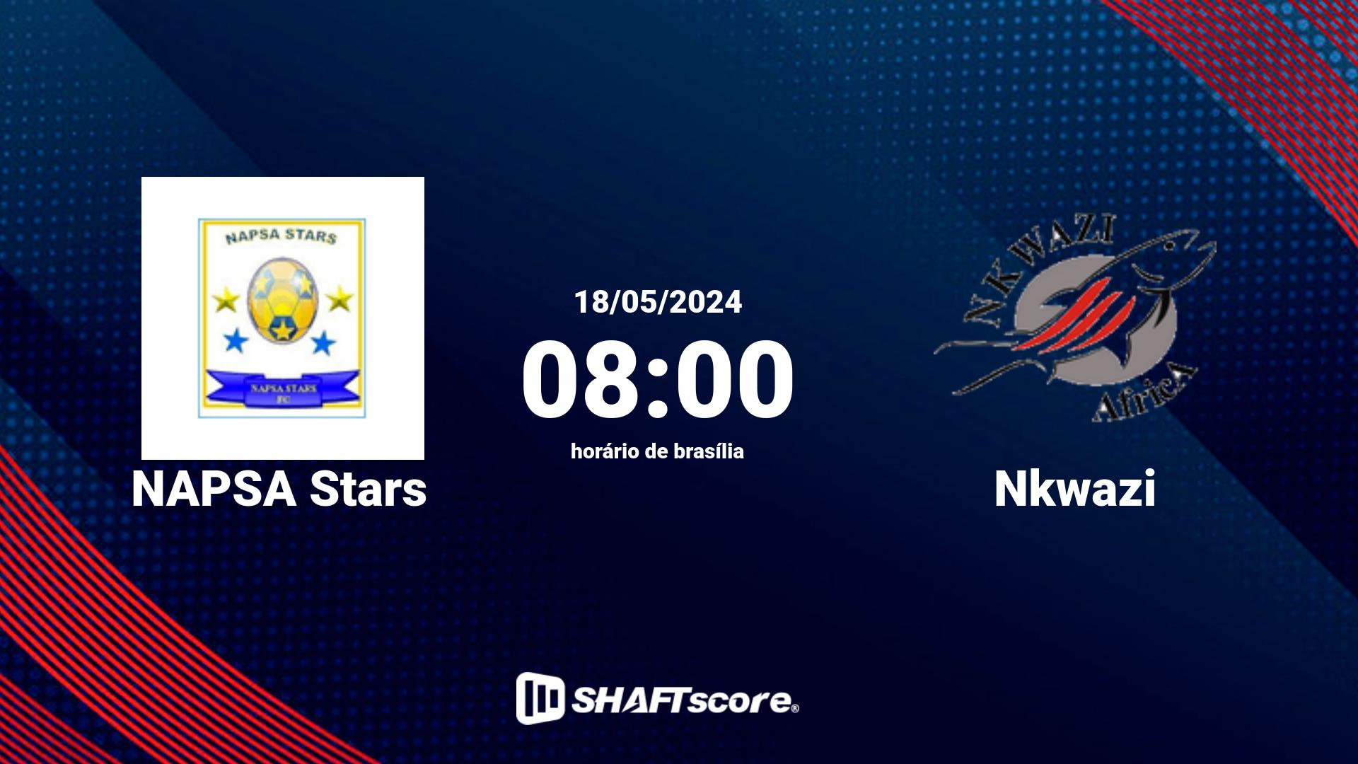 Estatísticas do jogo NAPSA Stars vs Nkwazi 18.05 08:00