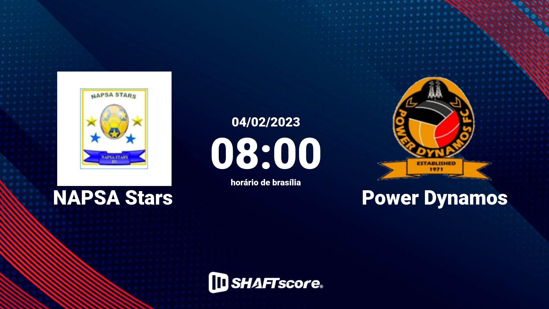 Estatísticas do jogo NAPSA Stars vs Power Dynamos 04.02 08:00