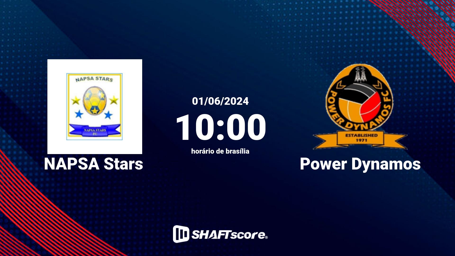 Estatísticas do jogo NAPSA Stars vs Power Dynamos 01.06 10:00