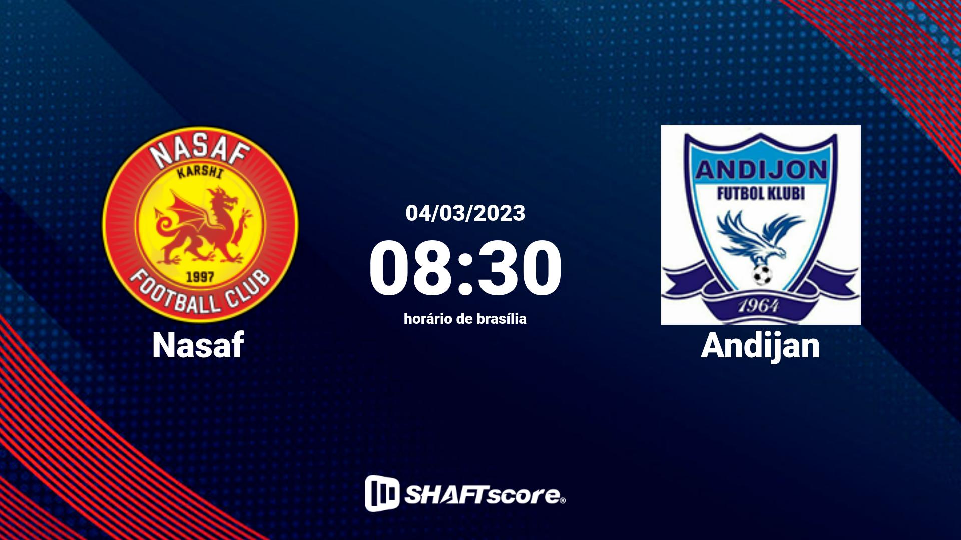 Estatísticas do jogo Nasaf vs Andijan 04.03 08:30