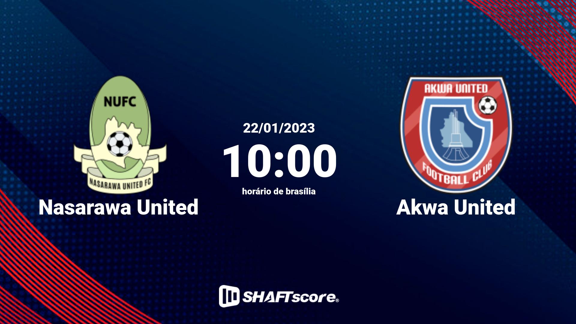 Estatísticas do jogo Nasarawa United vs Akwa United 22.01 10:00