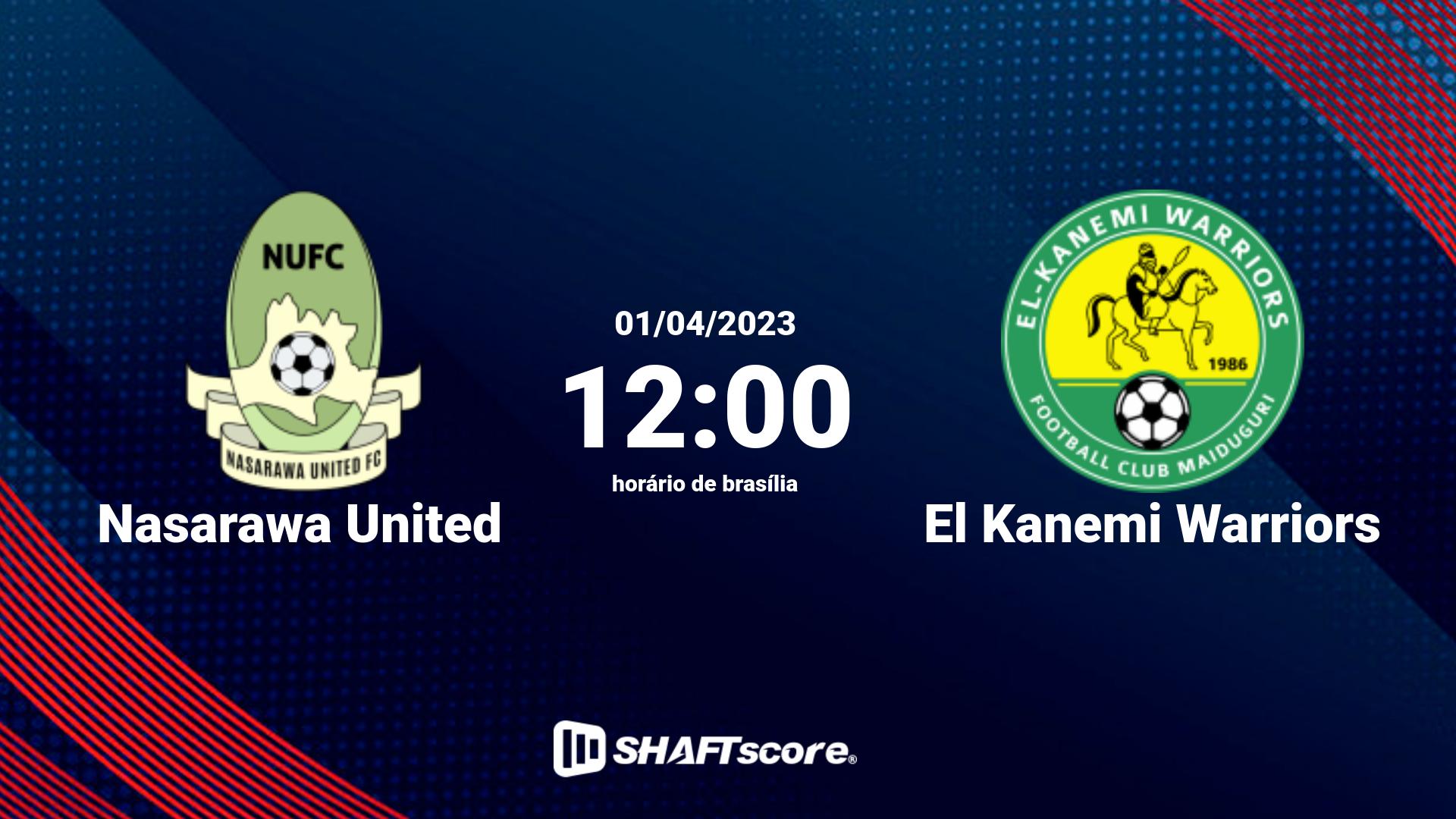 Estatísticas do jogo Nasarawa United vs El Kanemi Warriors 01.04 12:00