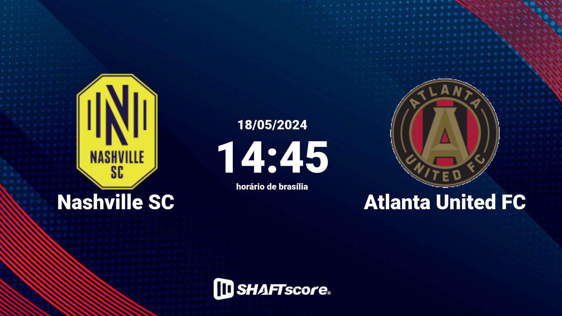 Estatísticas do jogo Nashville SC vs Atlanta United FC 18.05 14:45