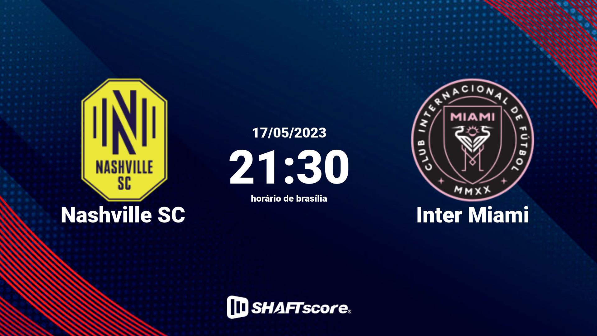 Estatísticas do jogo Nashville SC vs Inter Miami 17.05 21:30