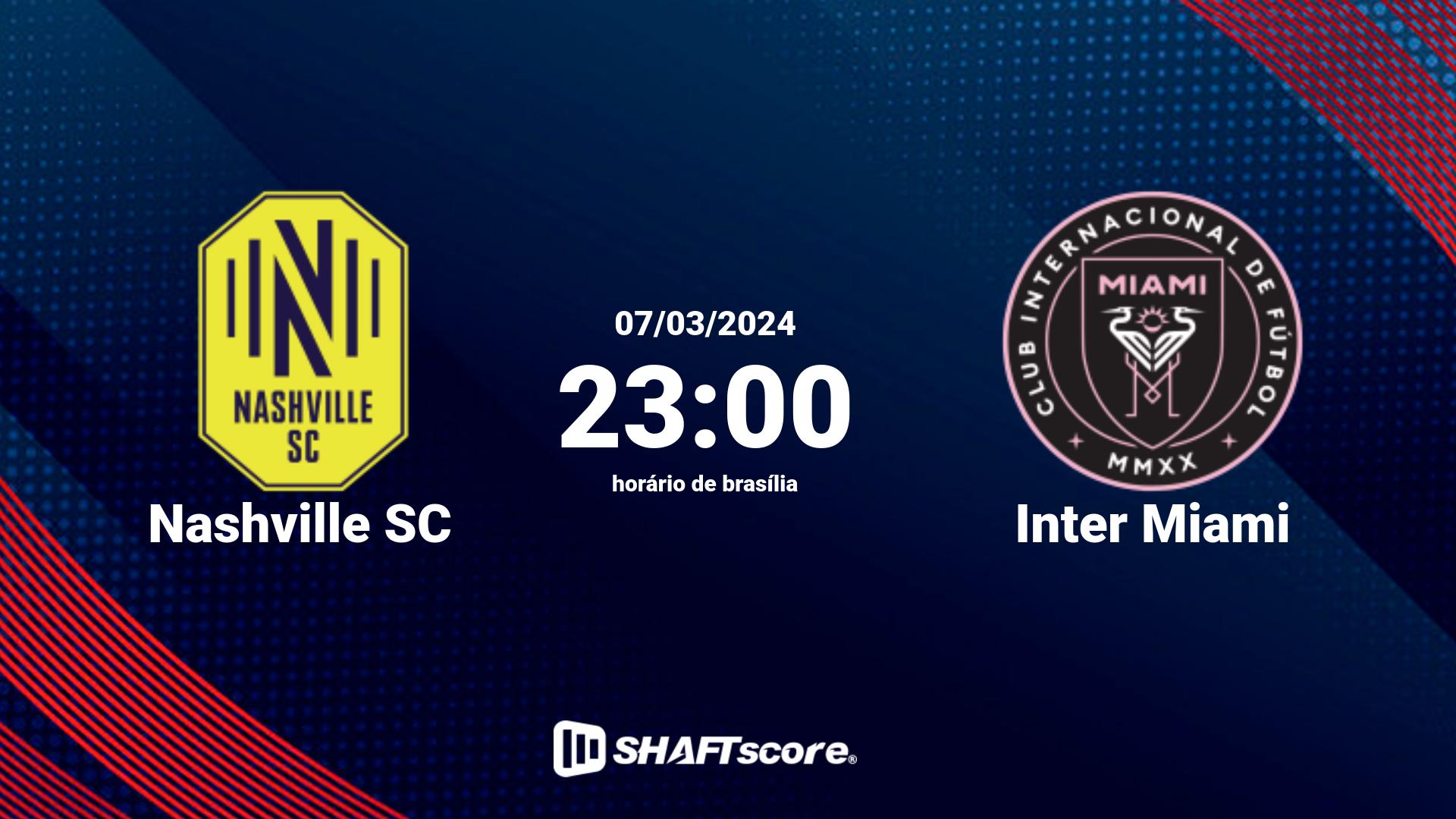 Estatísticas do jogo Nashville SC vs Inter Miami 07.03 23:00