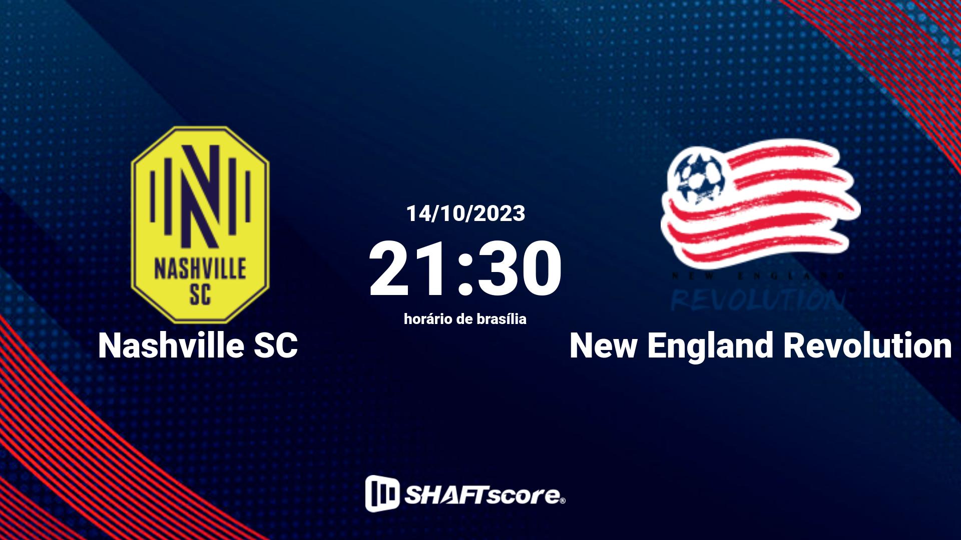 Estatísticas do jogo Nashville SC vs New England Revolution 14.10 21:30