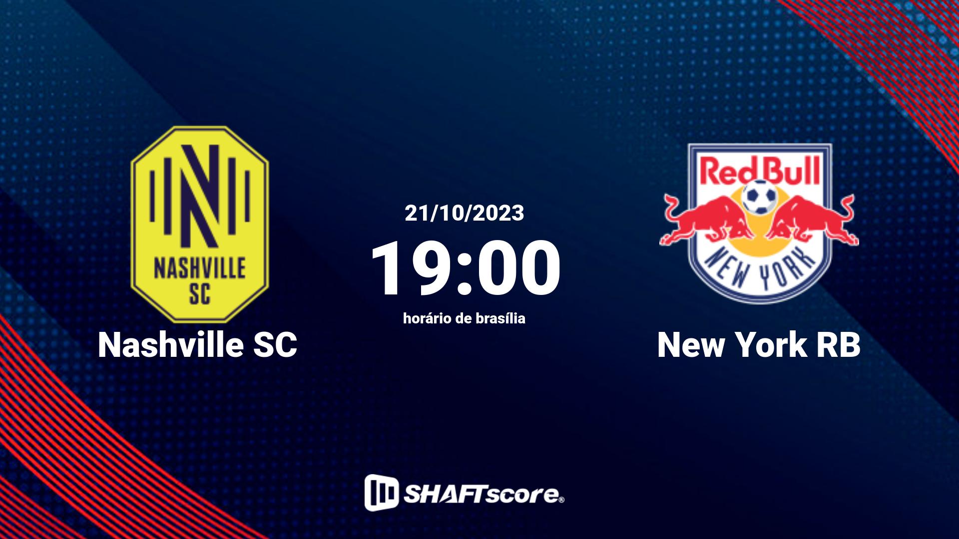 Estatísticas do jogo Nashville SC vs New York RB 21.10 19:00