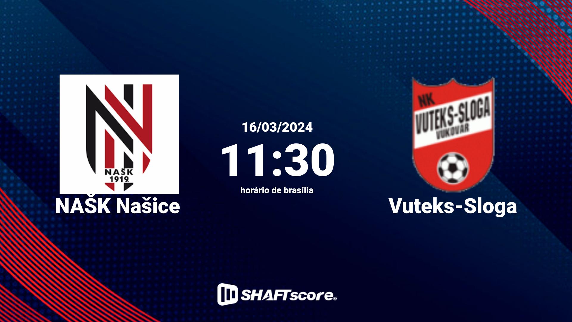 Estatísticas do jogo NAŠK Našice vs Vuteks-Sloga 16.03 11:30