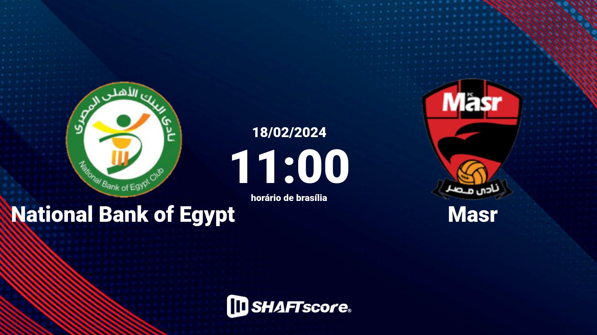 Estatísticas do jogo National Bank of Egypt vs Masr 18.02 11:00