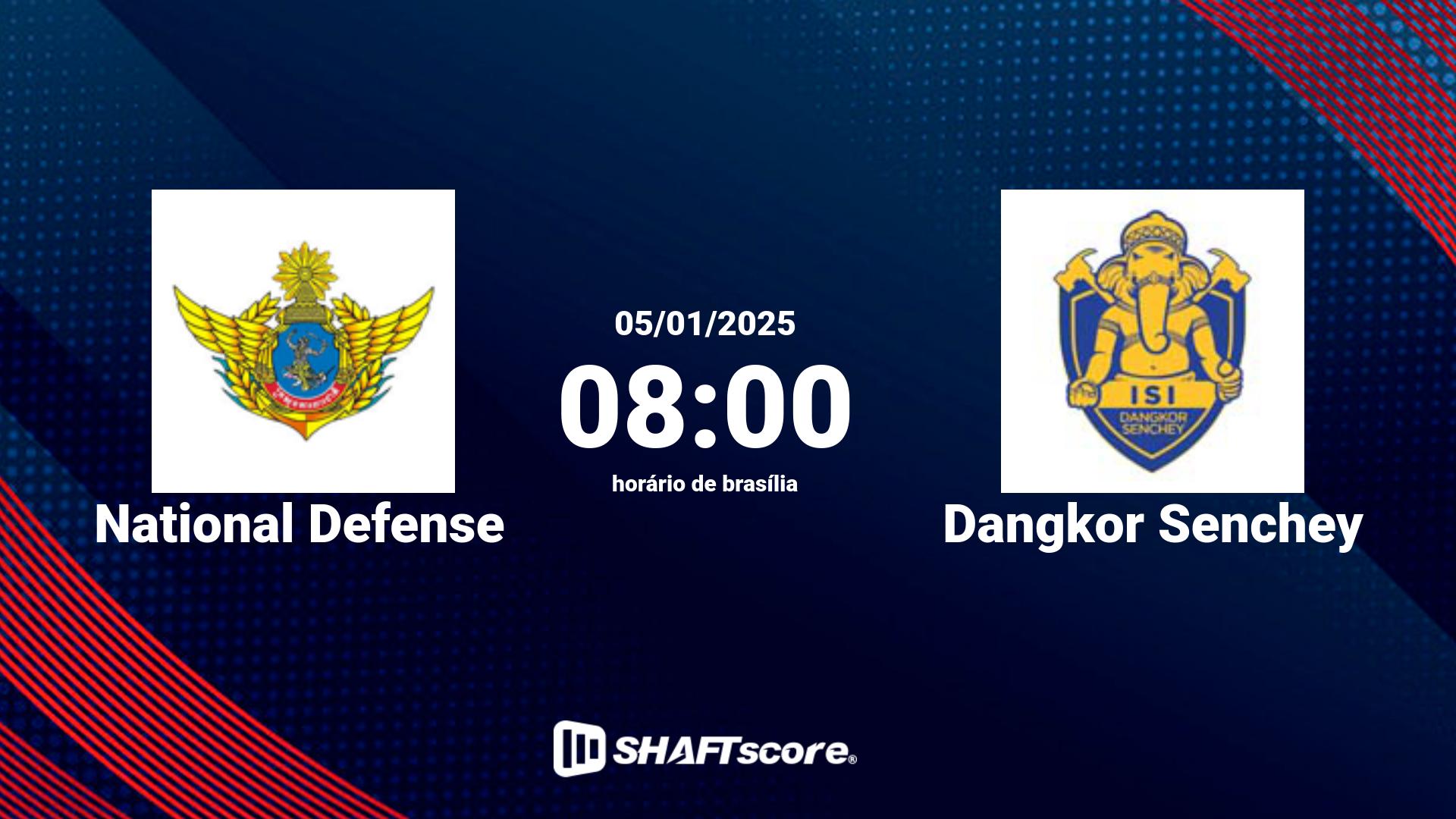 Estatísticas do jogo National Defense vs Dangkor Senchey 05.01 08:00