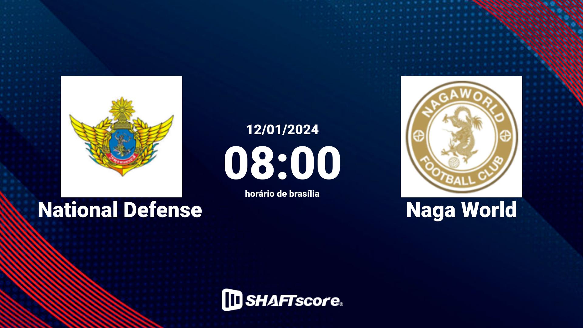 Estatísticas do jogo National Defense vs Naga World 12.01 08:00