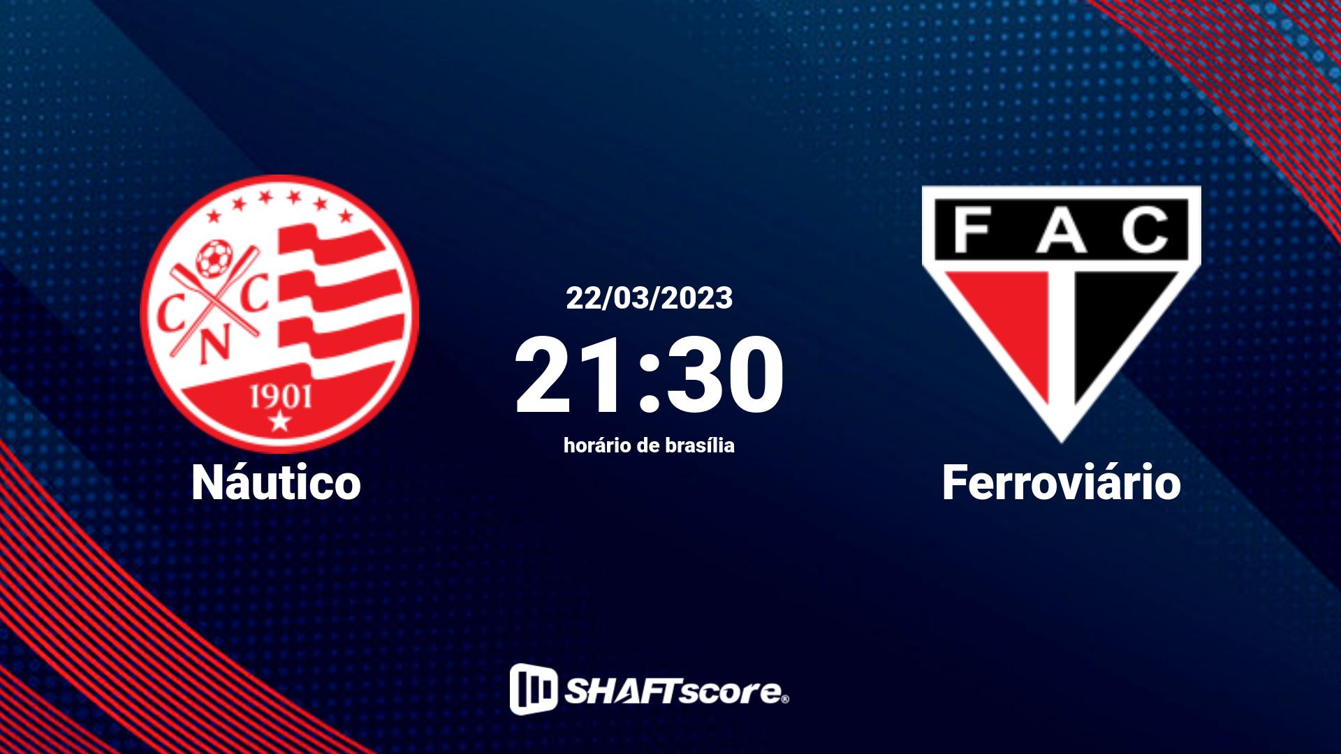 Estatísticas do jogo Náutico vs Ferroviário 22.03 21:30