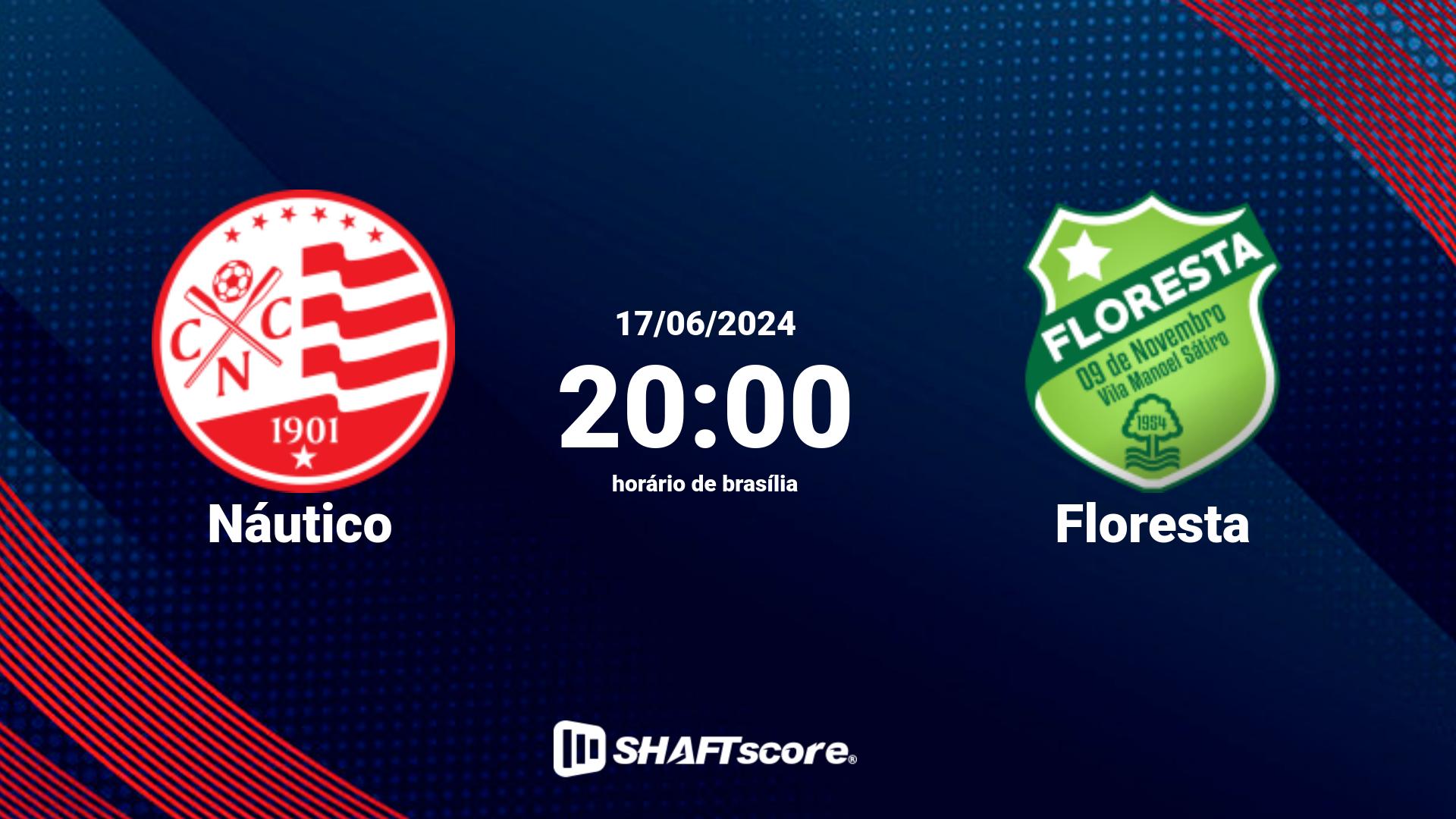 Estatísticas do jogo Náutico vs Floresta 17.06 20:00