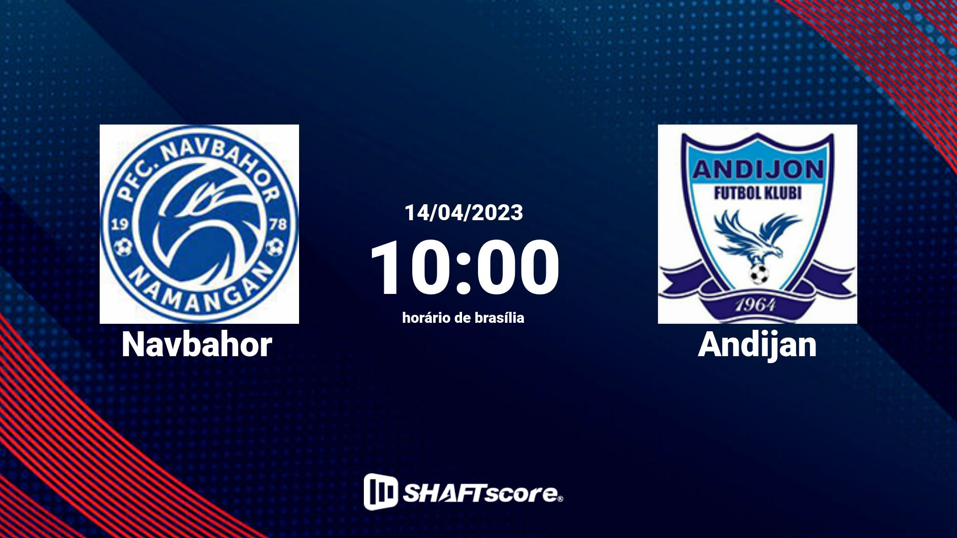 Estatísticas do jogo Navbahor vs Andijan 14.04 10:00