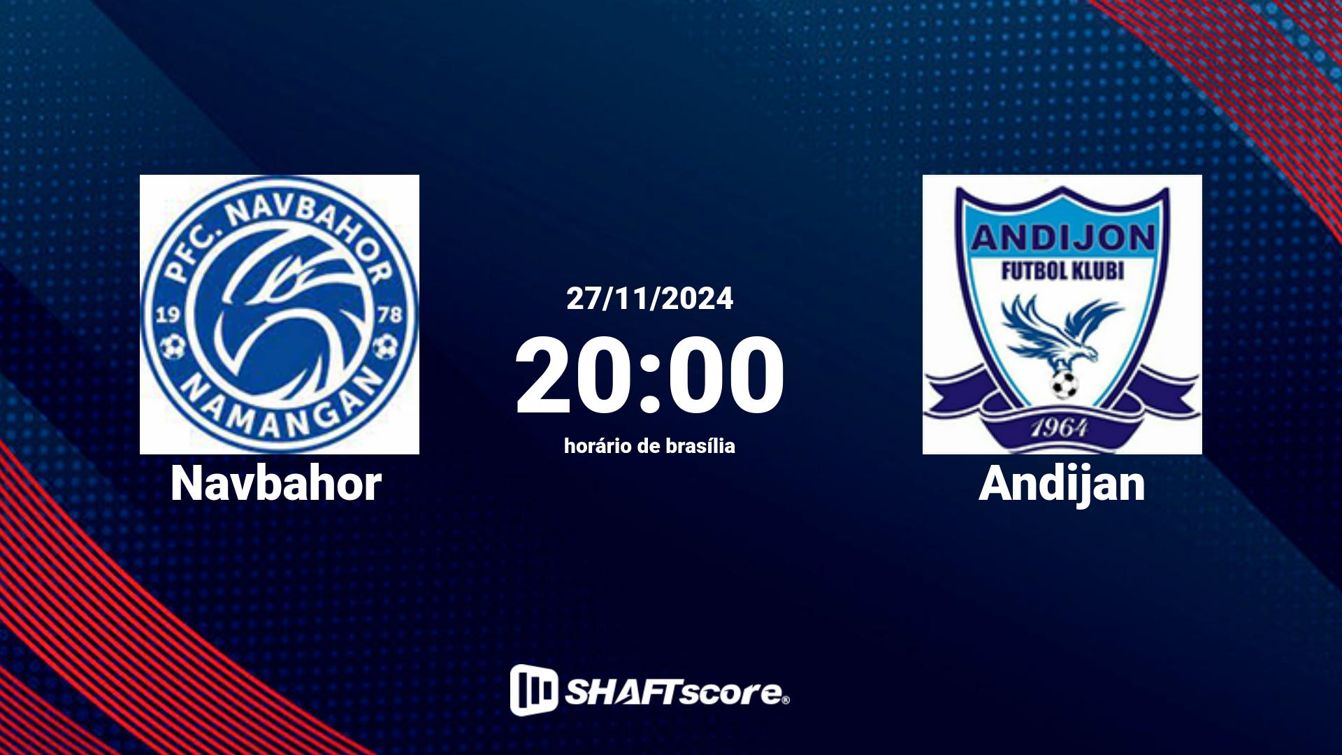 Estatísticas do jogo Navbahor vs Andijan 27.11 20:00