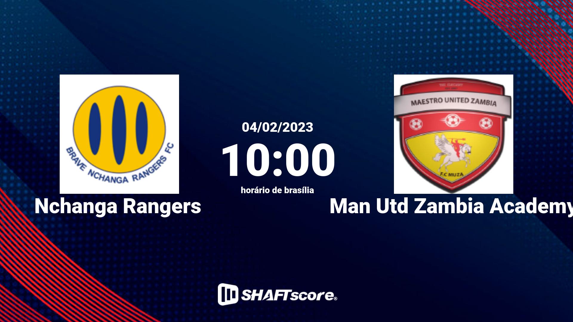 Estatísticas do jogo Nchanga Rangers vs Man Utd Zambia Academy 04.02 10:00