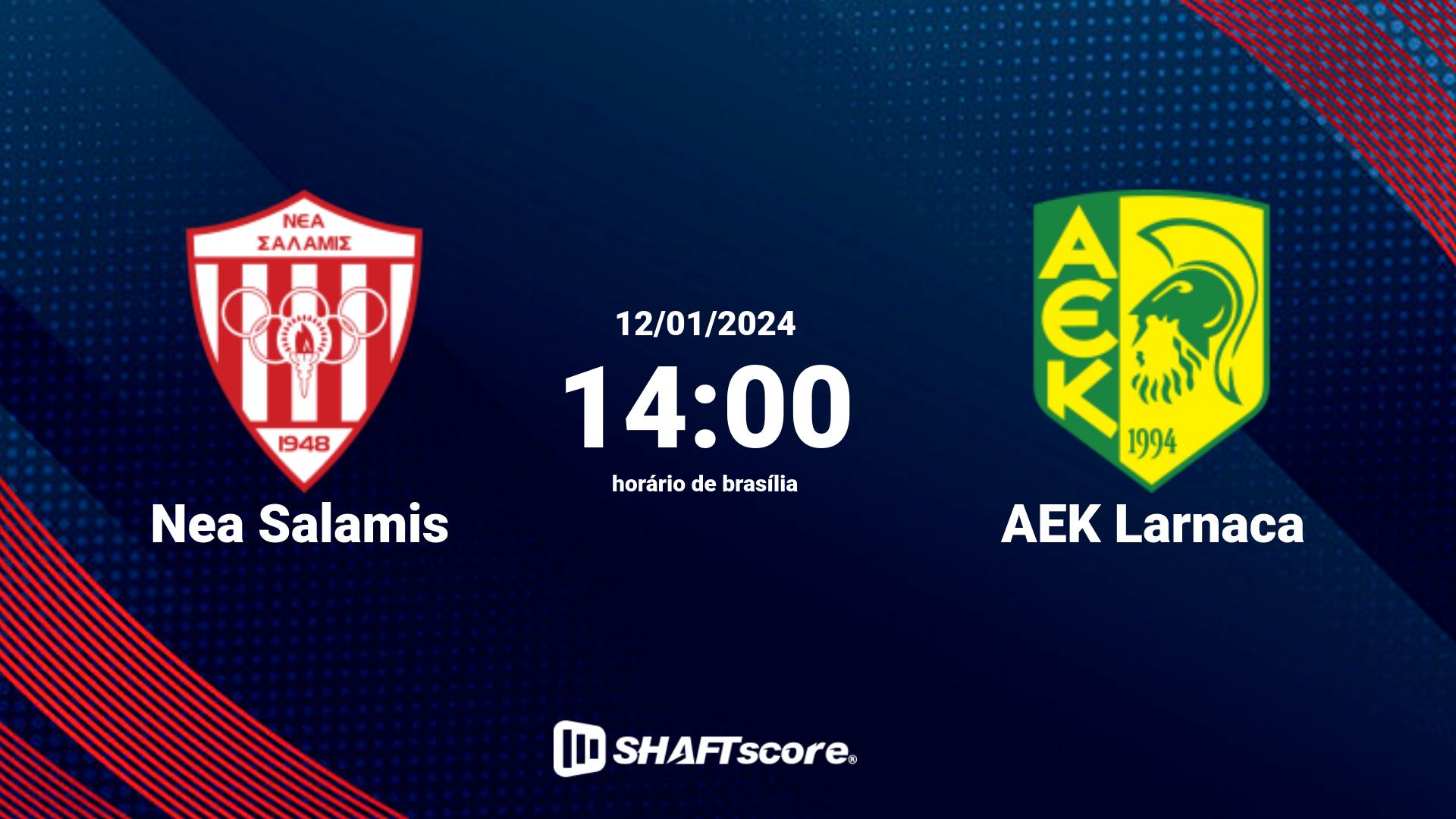 Estatísticas do jogo Nea Salamis vs AEK Larnaca 12.01 14:00