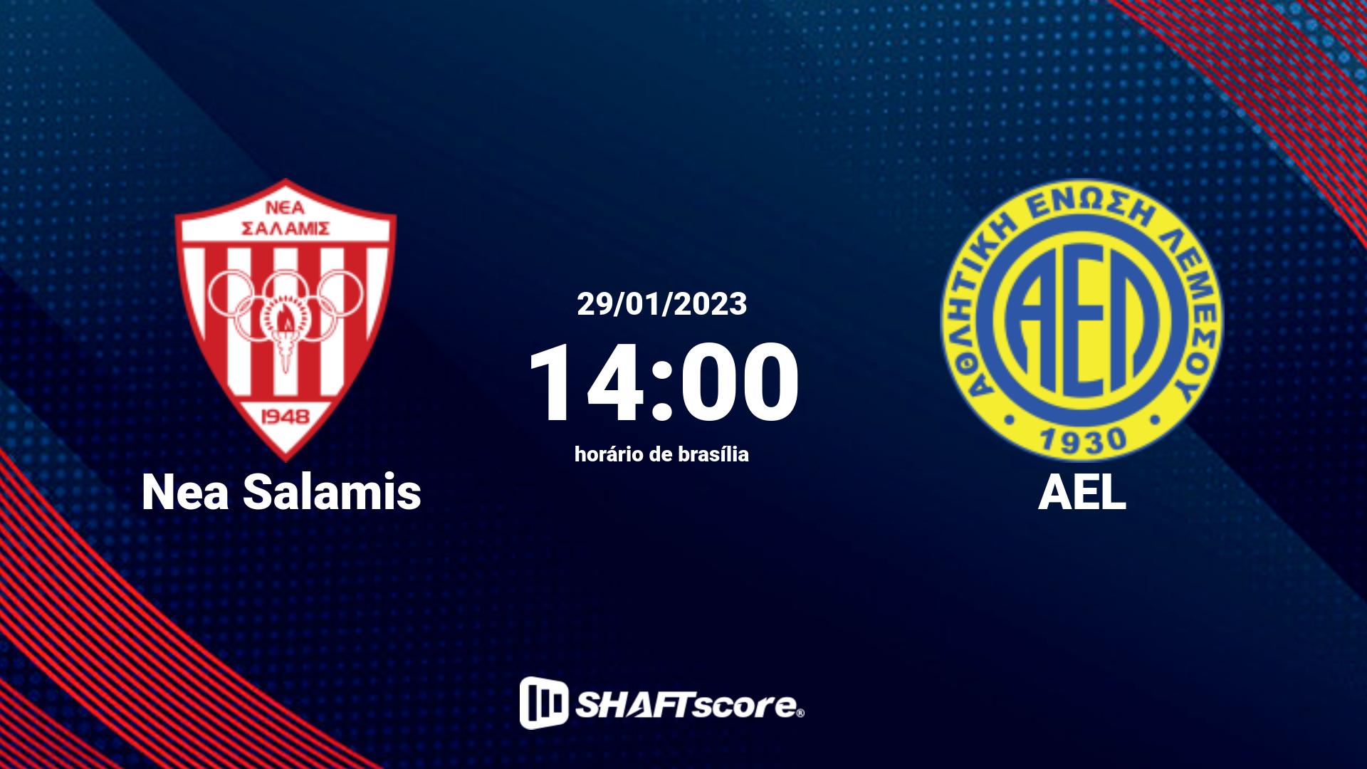 Estatísticas do jogo Nea Salamis vs AEL 29.01 14:00