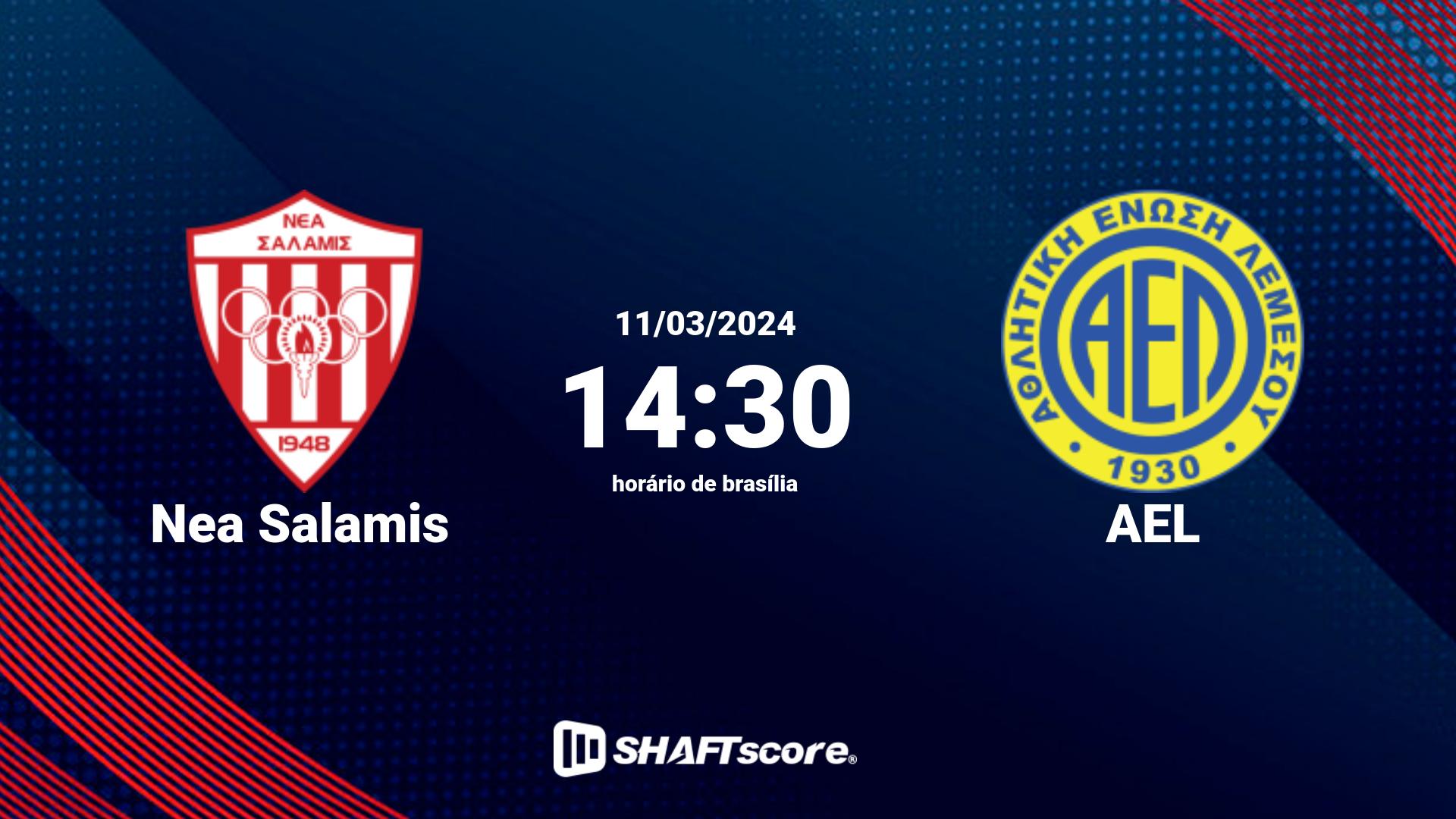 Estatísticas do jogo Nea Salamis vs AEL 11.03 14:30