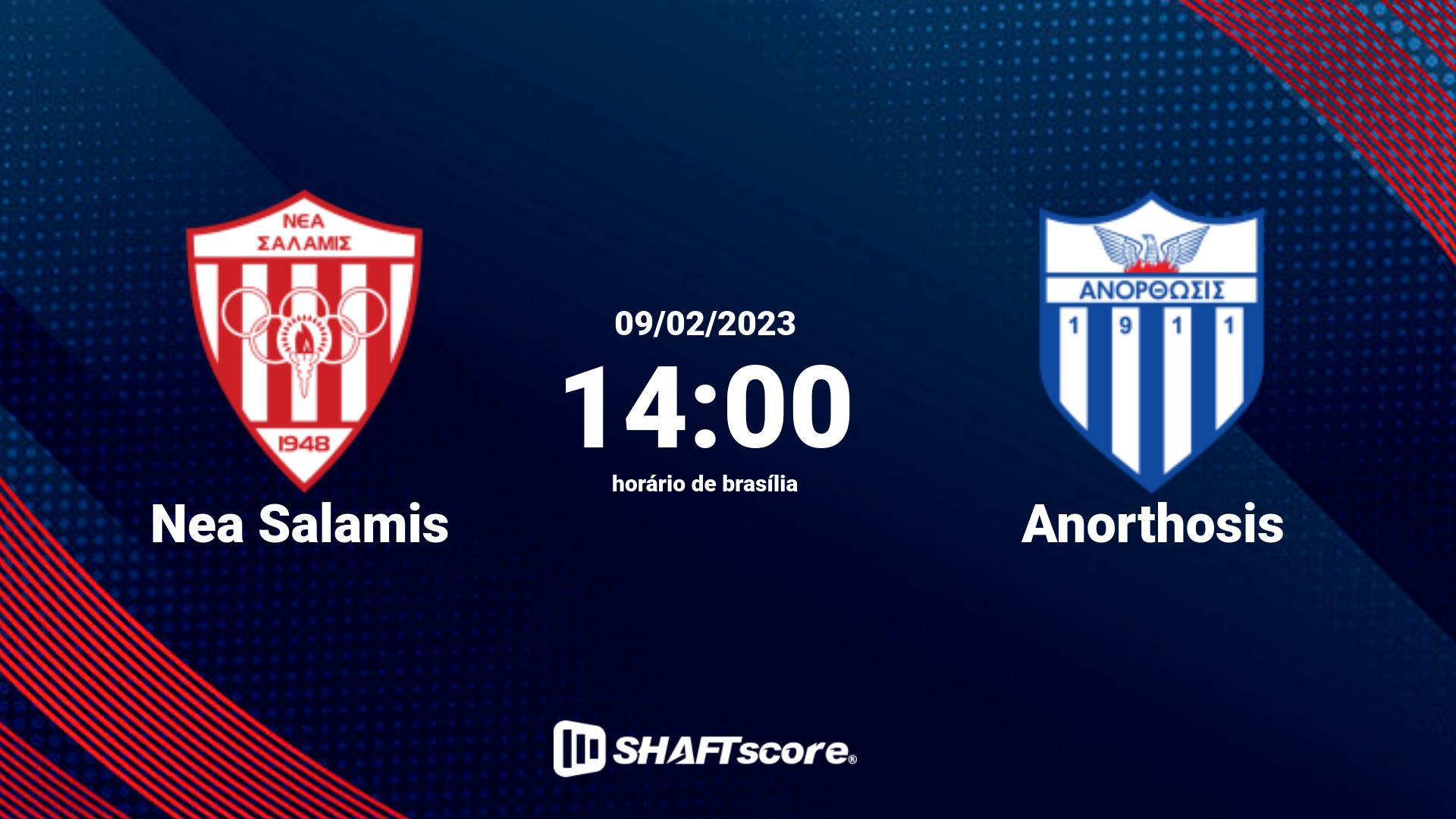 Estatísticas do jogo Nea Salamis vs Anorthosis 09.02 14:00