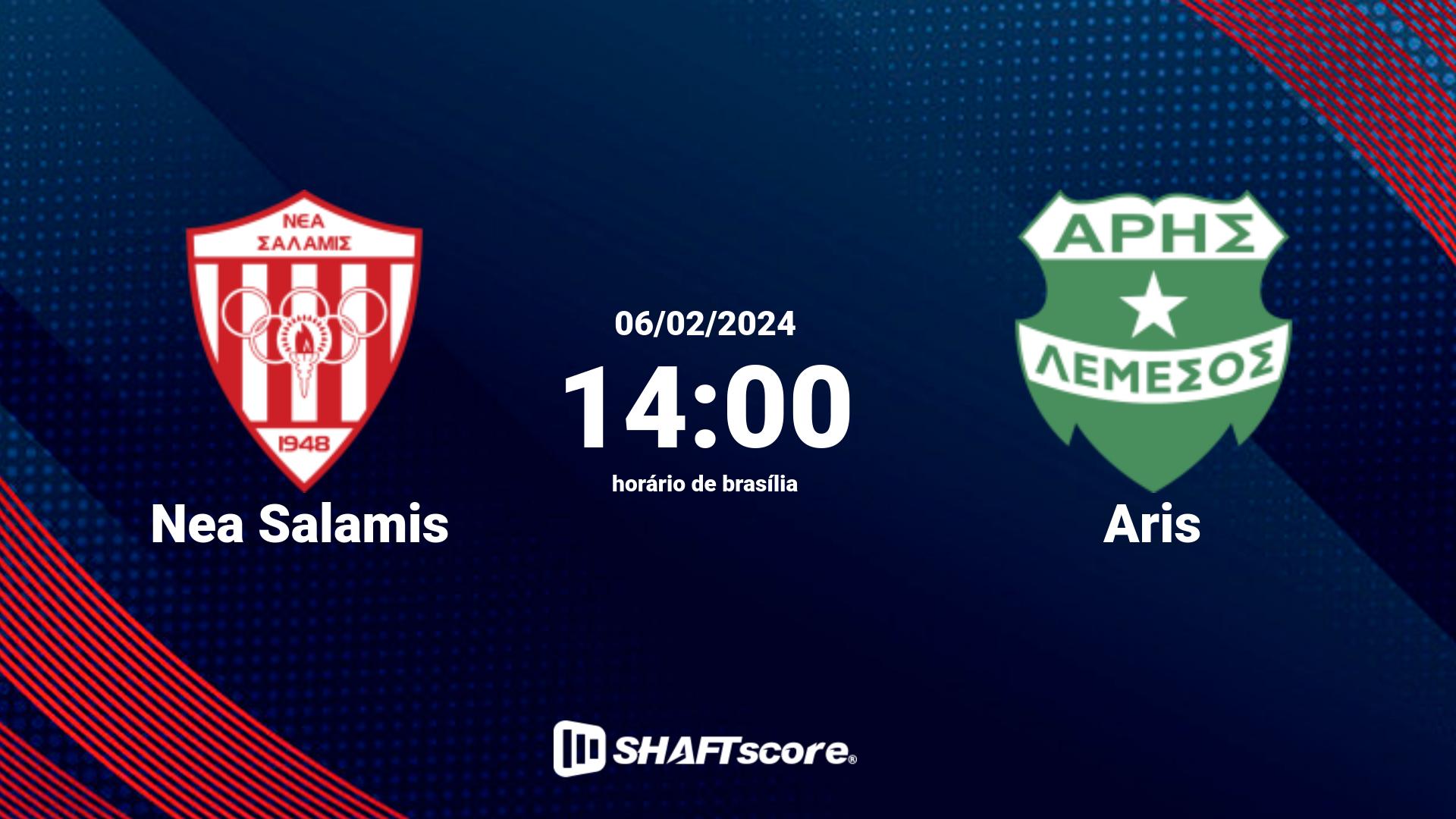 Estatísticas do jogo Nea Salamis vs Aris 06.02 14:00