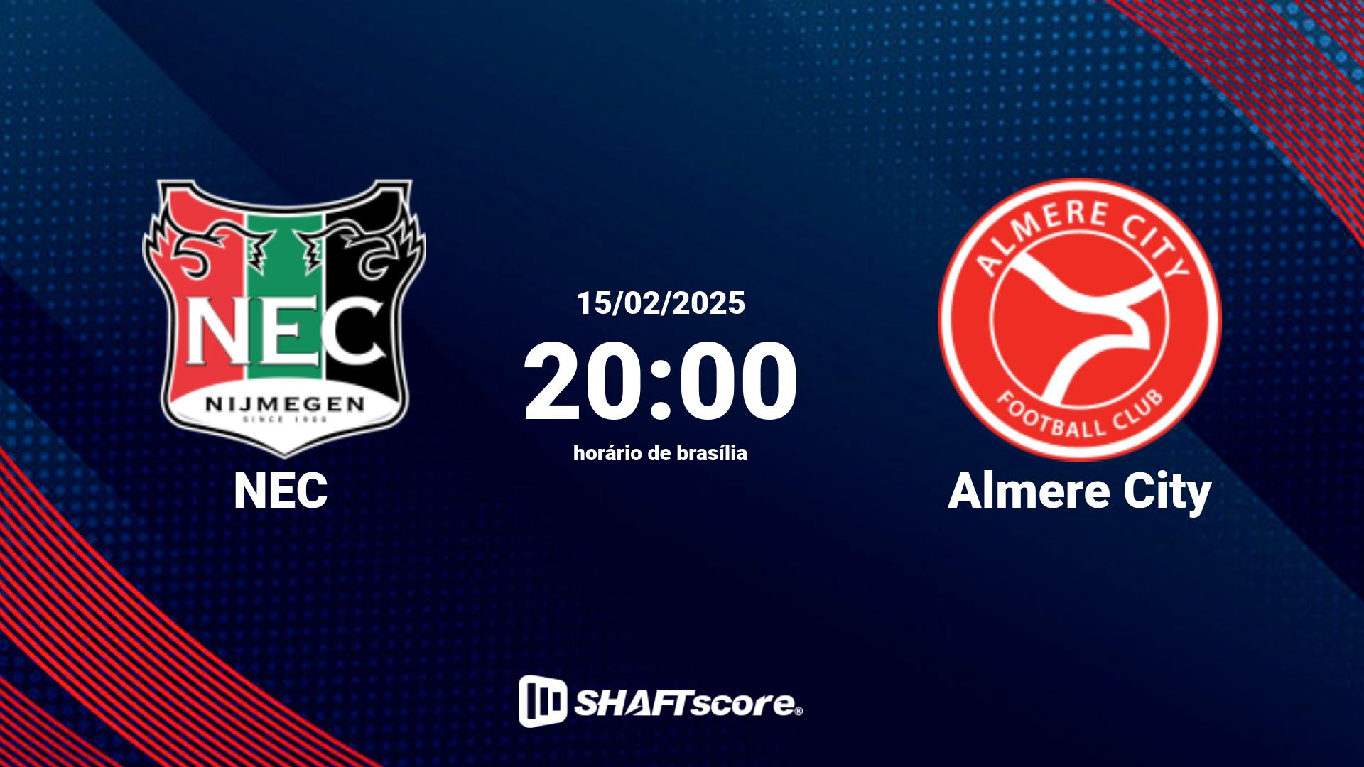 Estatísticas do jogo NEC vs Almere City 15.02 20:00