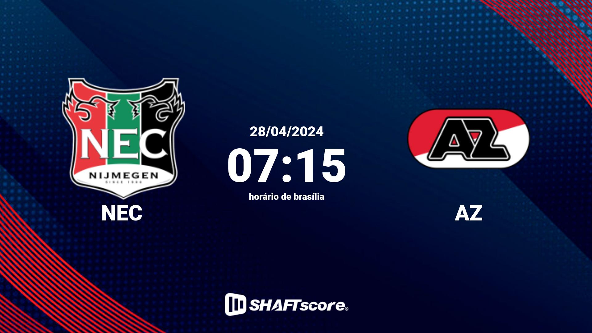 Estatísticas do jogo NEC vs AZ 28.04 07:15