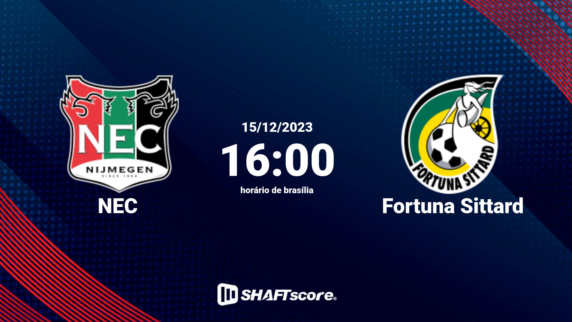 Estatísticas do jogo NEC vs Fortuna Sittard 15.12 16:00