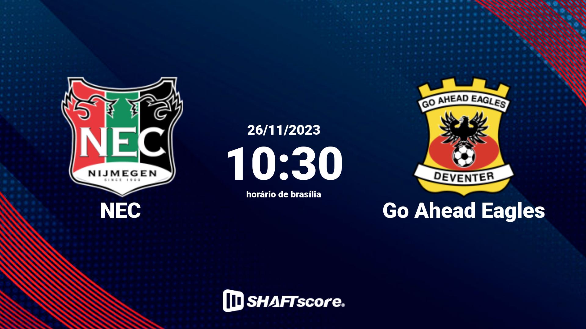 Estatísticas do jogo NEC vs Go Ahead Eagles 26.11 10:30