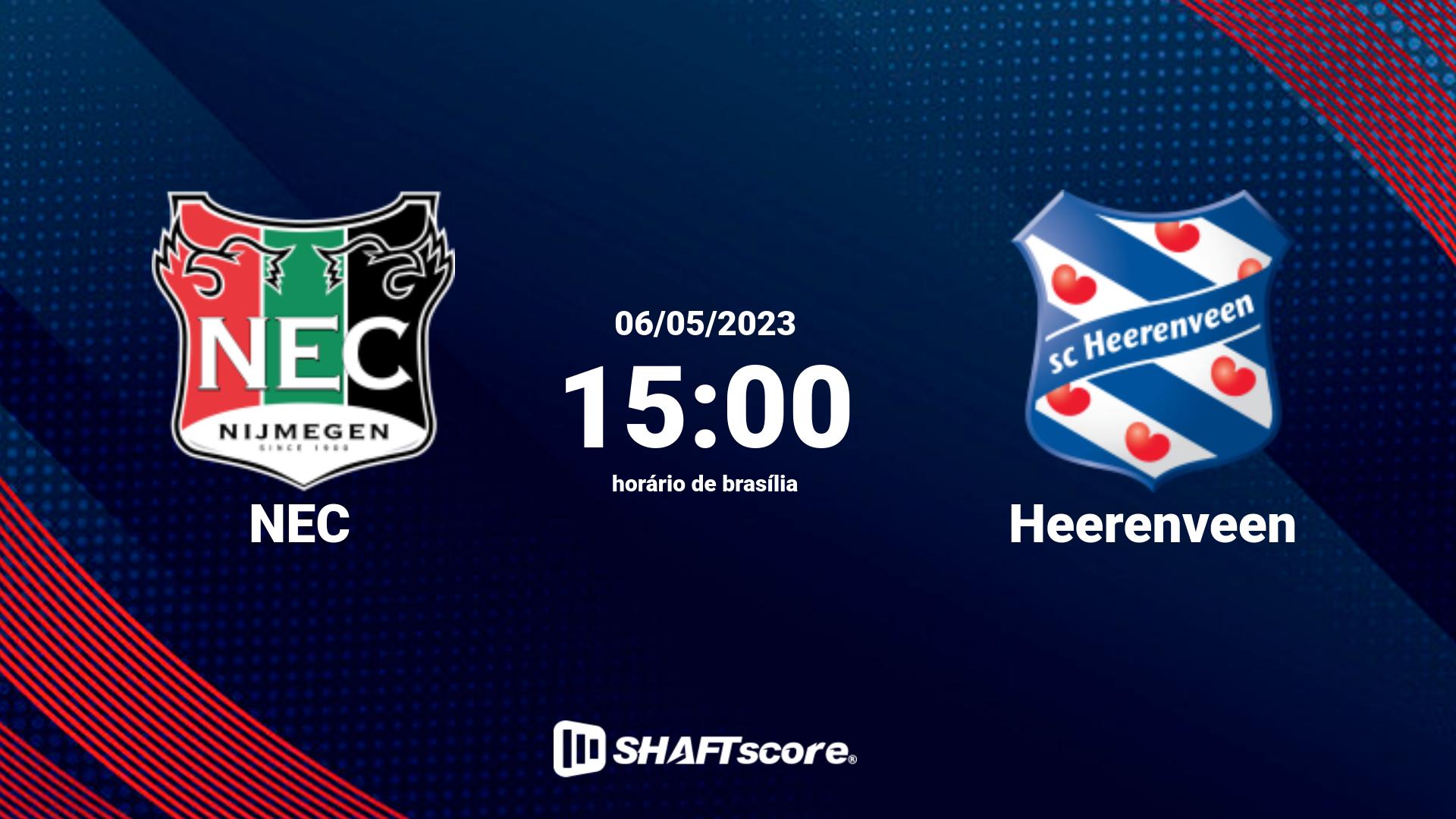 Estatísticas do jogo NEC vs Heerenveen 06.05 15:00