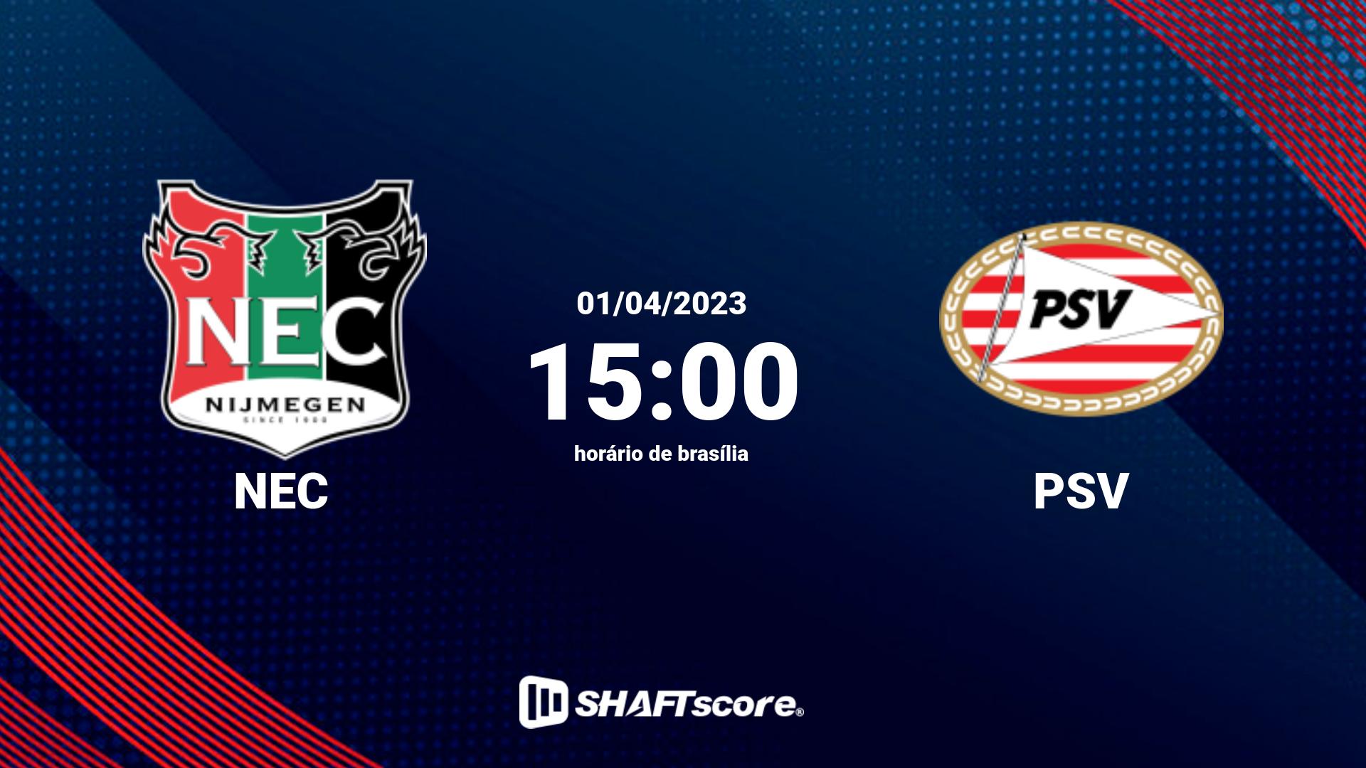 Estatísticas do jogo NEC vs PSV 01.04 15:00