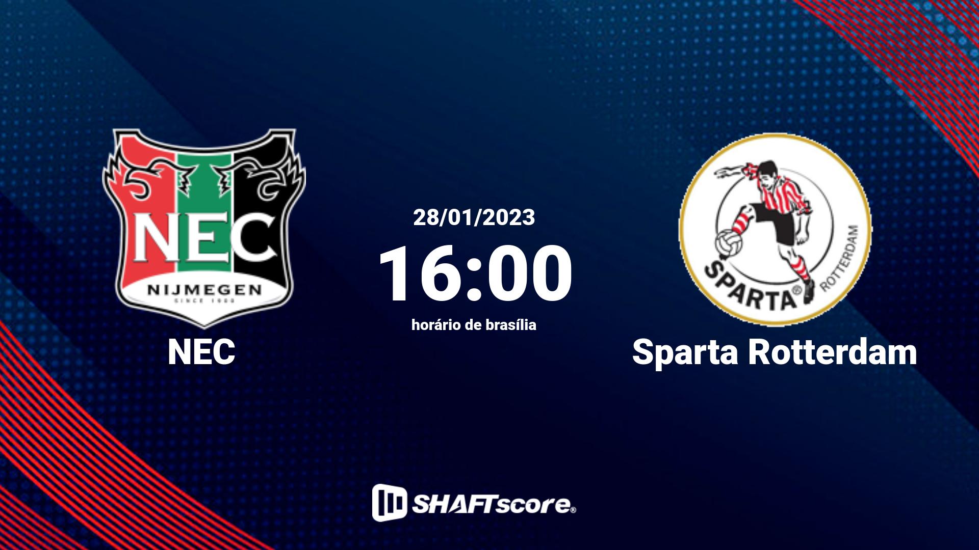 Estatísticas do jogo NEC vs Sparta Rotterdam 28.01 16:00