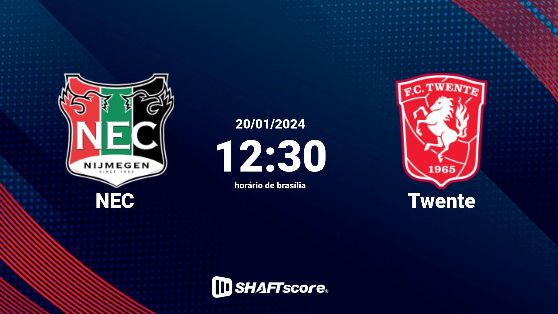 Estatísticas do jogo NEC vs Twente 20.01 12:30