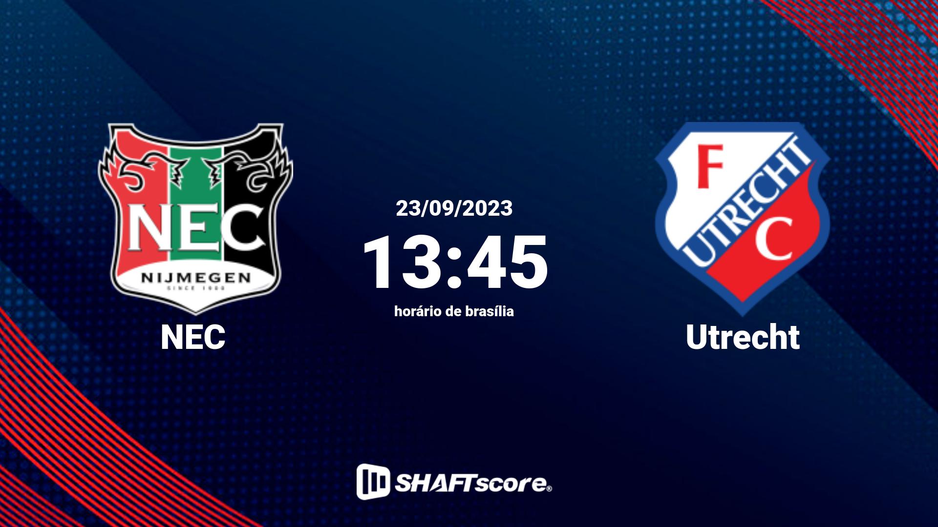 Estatísticas do jogo NEC vs Utrecht 23.09 13:45