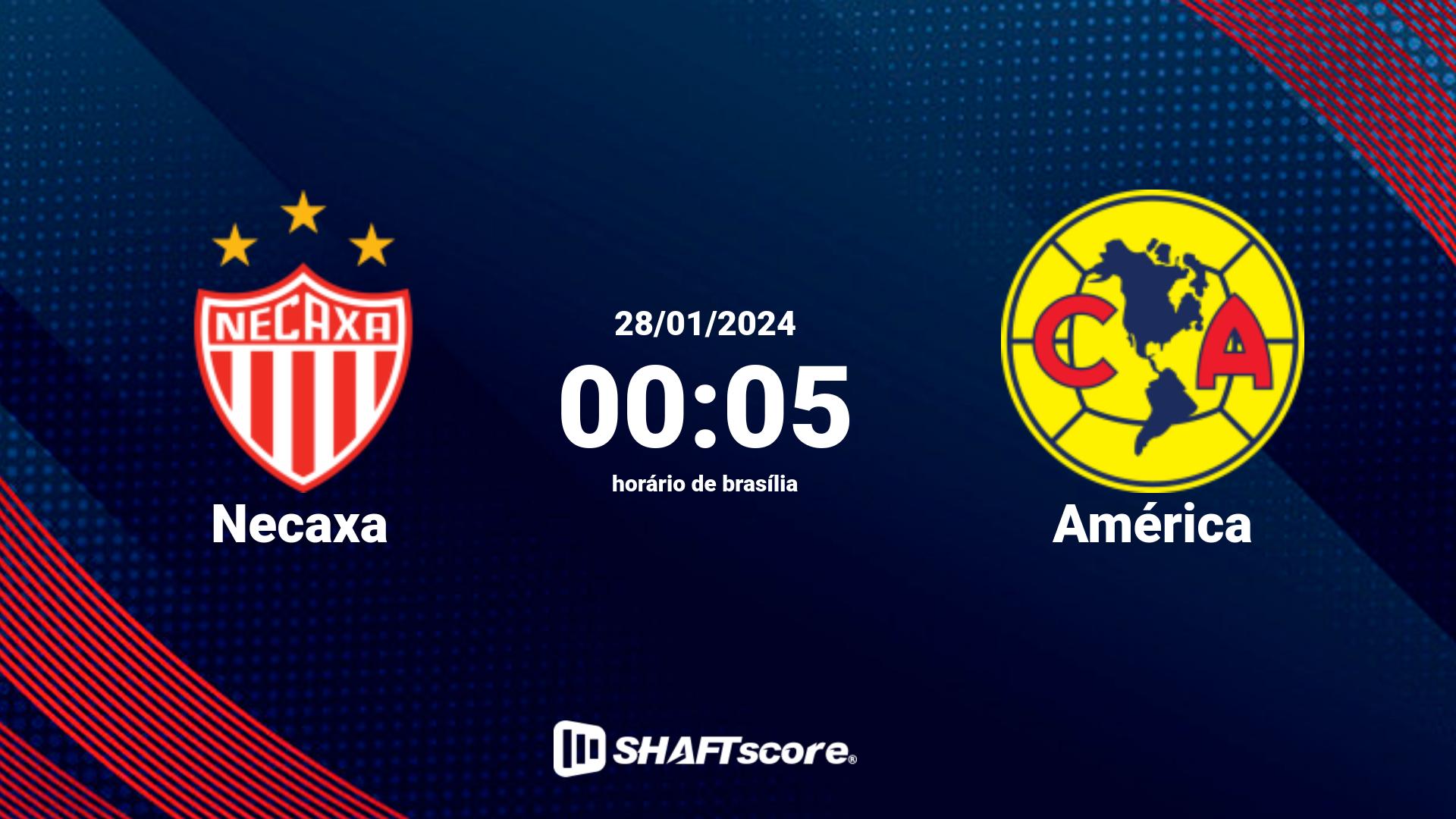 Estatísticas do jogo Necaxa vs América 28.01 00:05